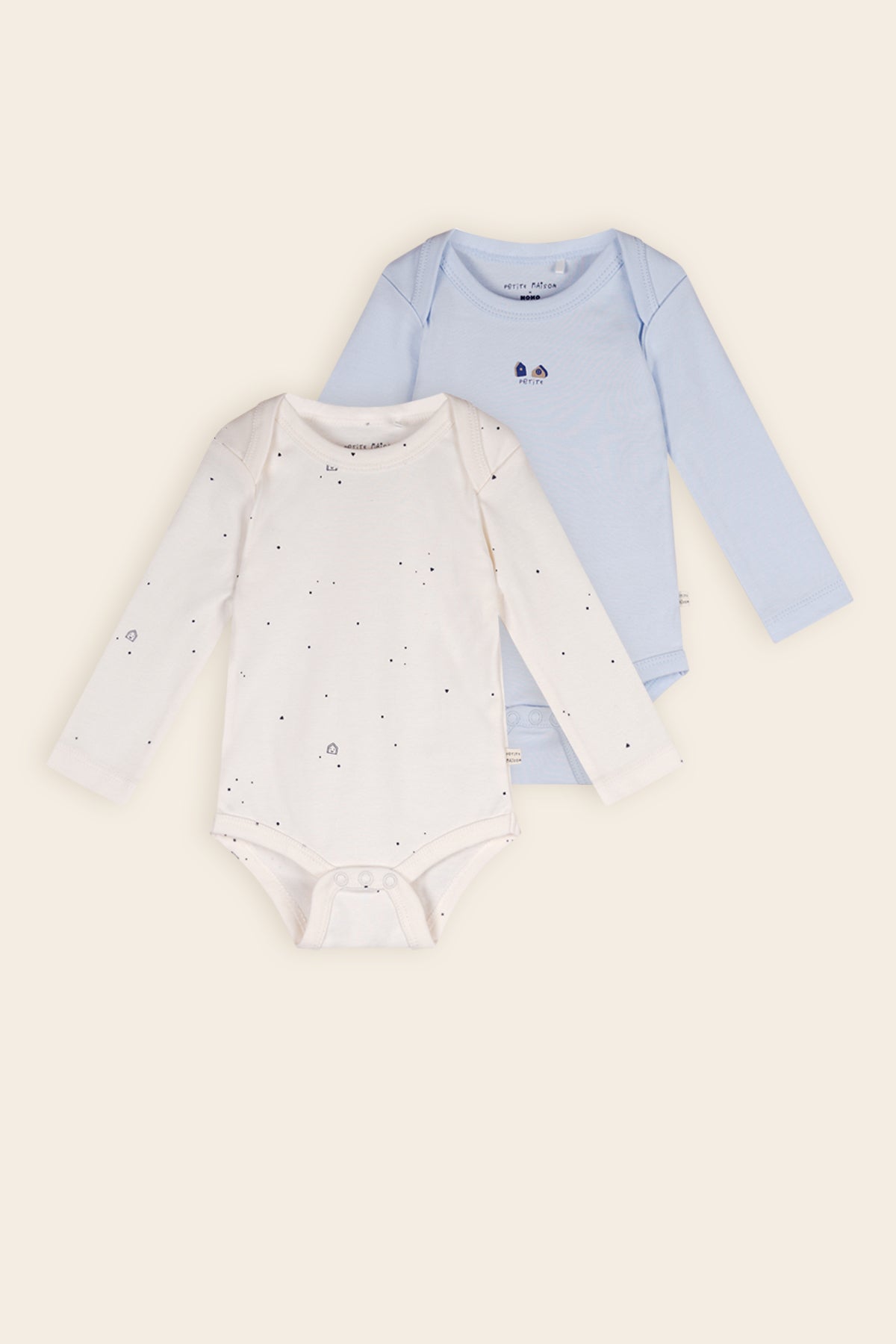 Shion 2-piece Romper Set Long Sleeve Heather Blue