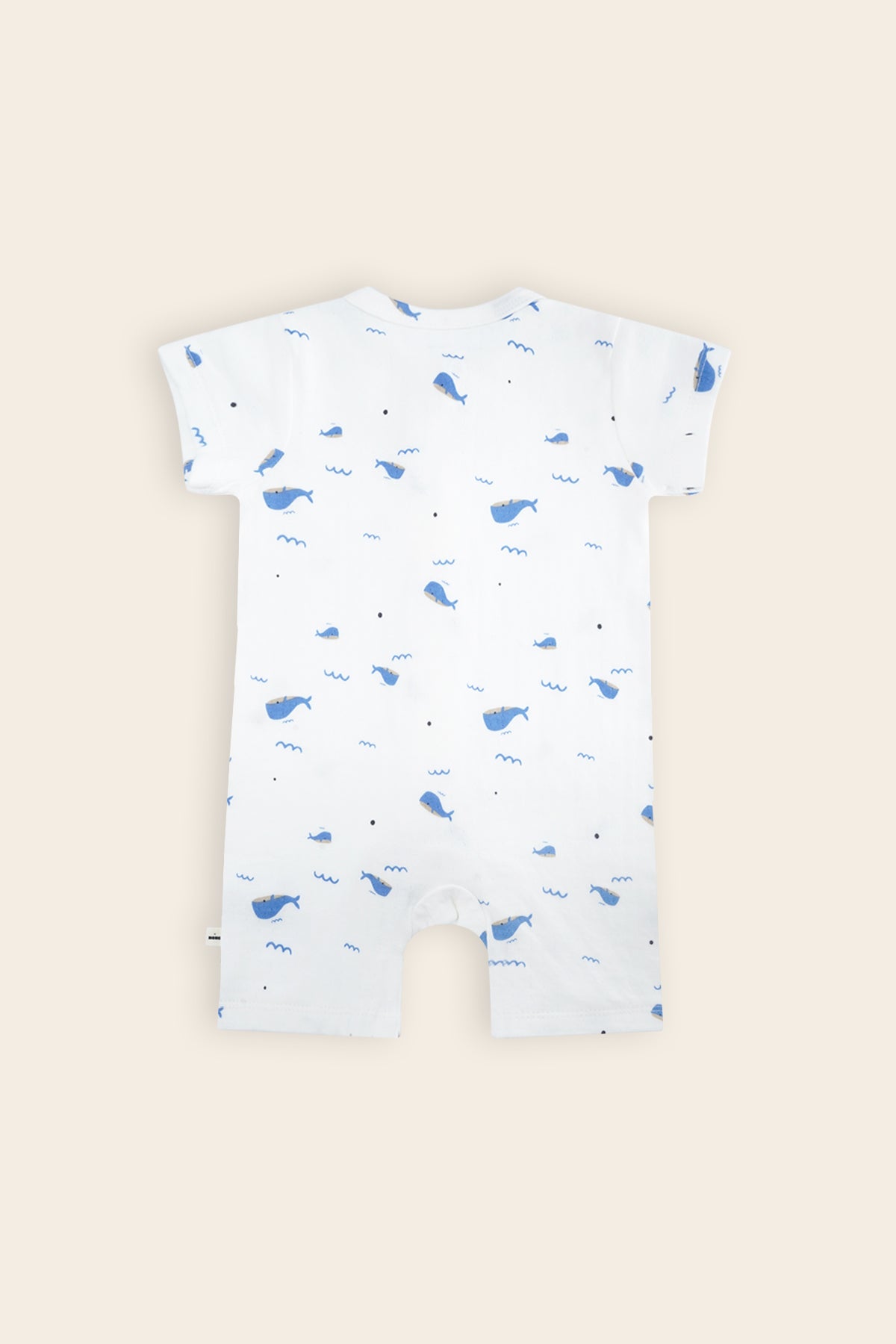 Sem Zomers Speelpakje Walvisprint Blauw