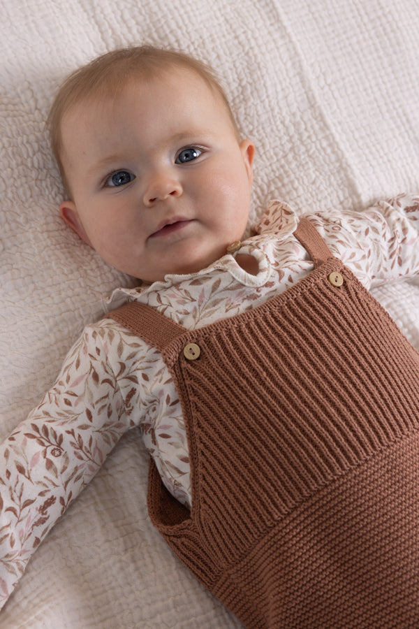 Meisjes Cadeau Set: Seyo gebreide Salopet+Kaya Tshirt+Rocks sokjes