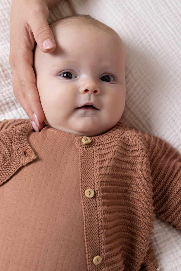 Kiki Gebreid Vest Bruin