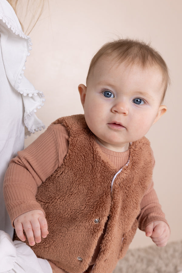 Meisjes Setje: Sawy Speelpak+Kato Teddy Gilet+Rock sokjes