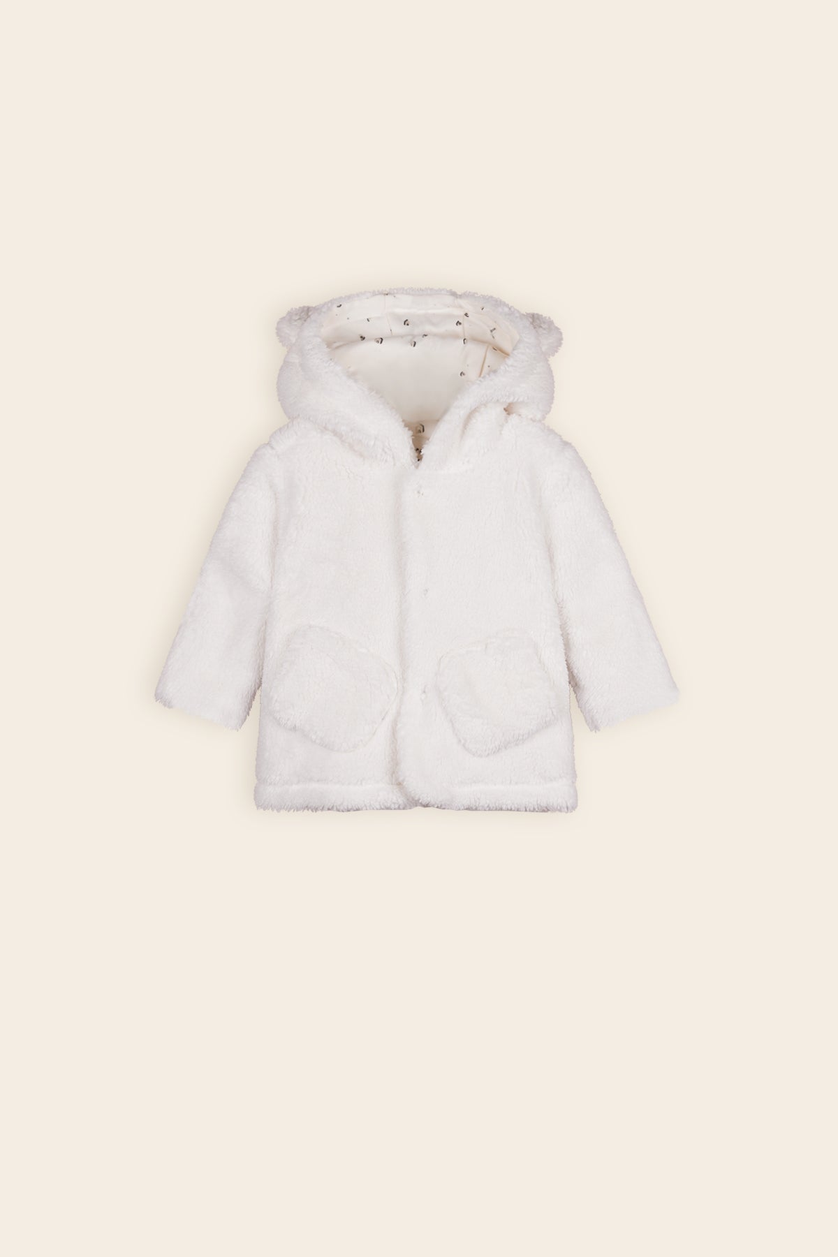 Keddy Teddy Jacket with Hood Natural White