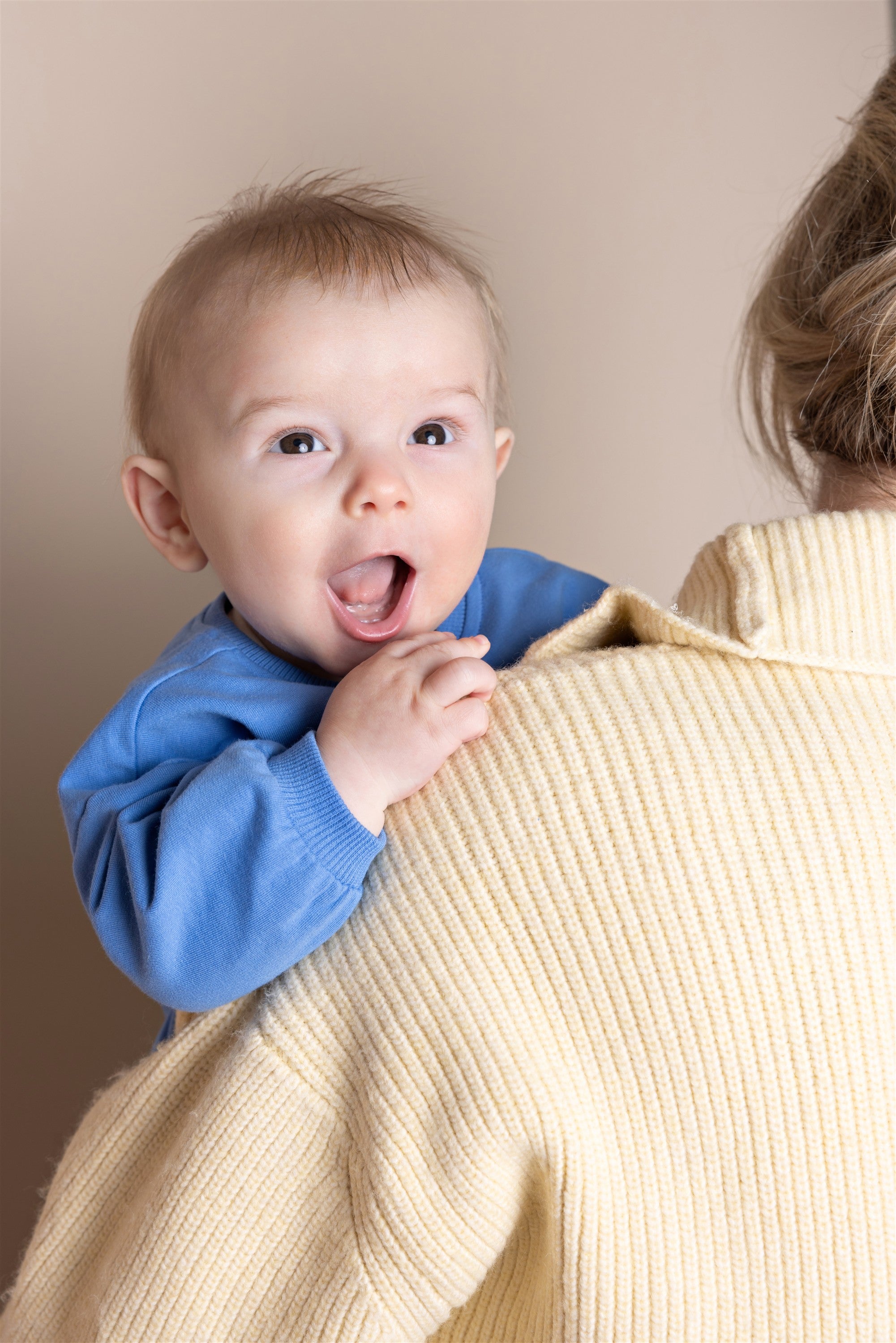 Ker Roomy Sweater met Golfjes print Blauw