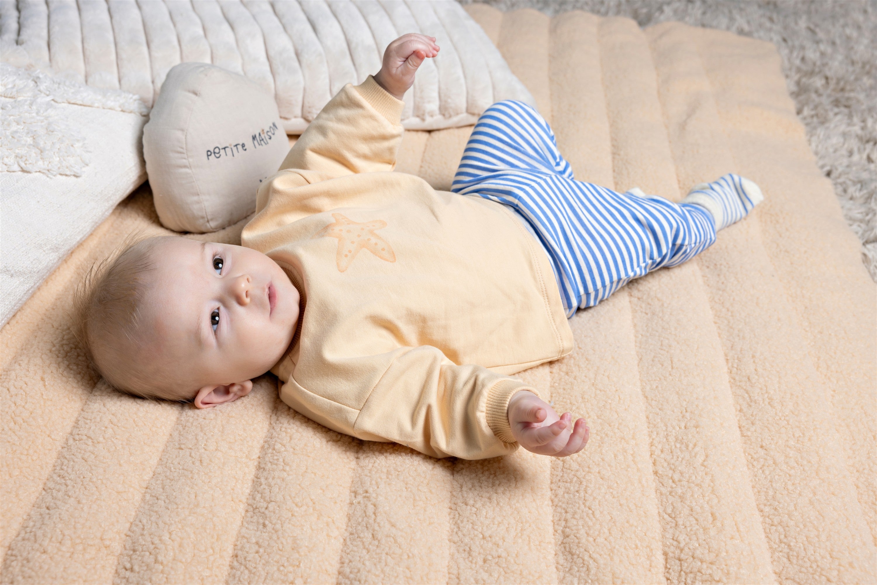 Ker Roomy Sweater met Walvisprint Oranje