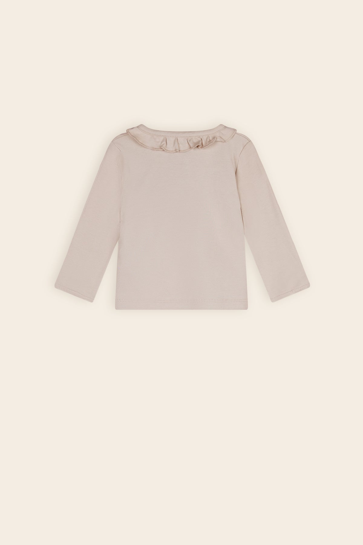 Kaya Tshirt with Ruffle detail Oatmeal