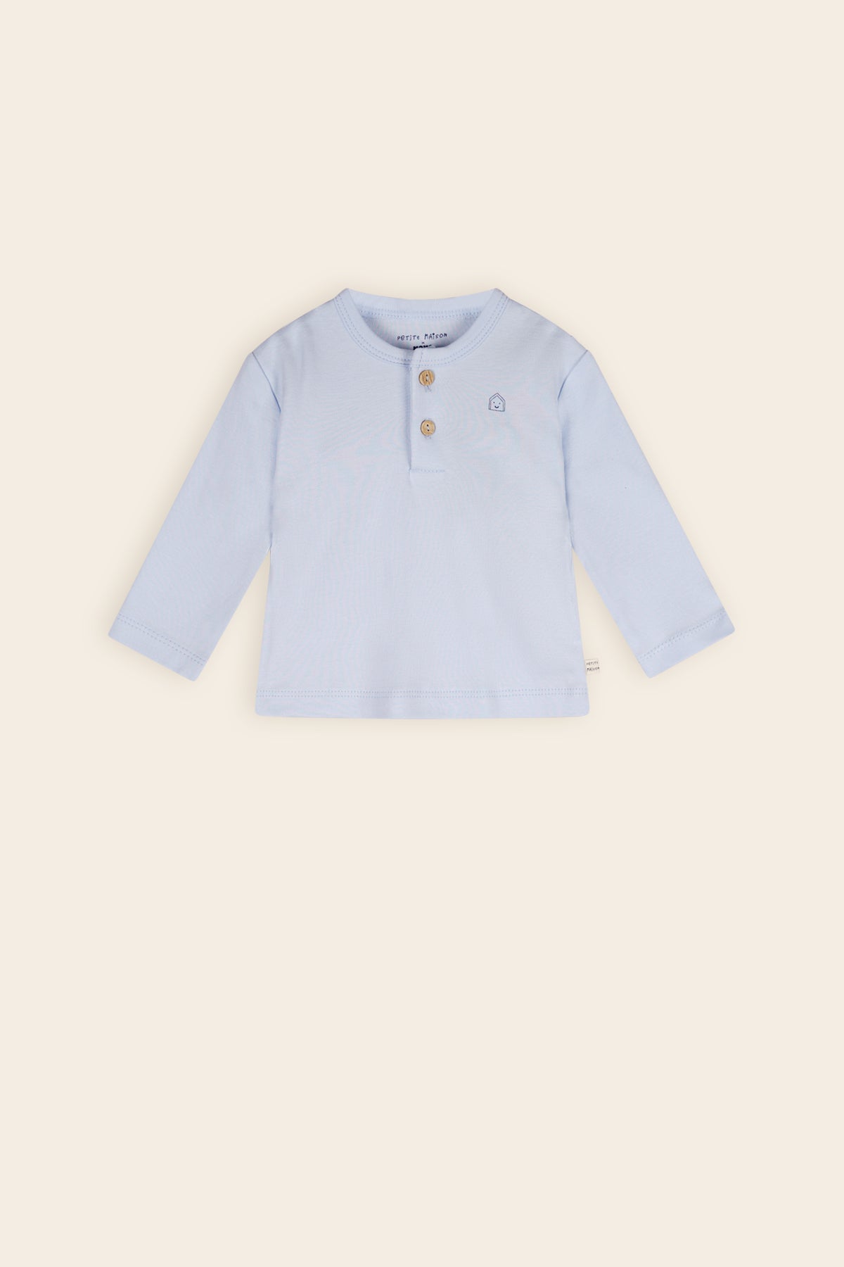 Ko Tshirt with Buttons Heather Blue