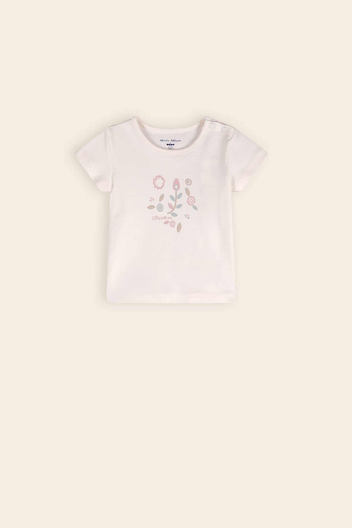 Kai Tshirt met Print Natural White