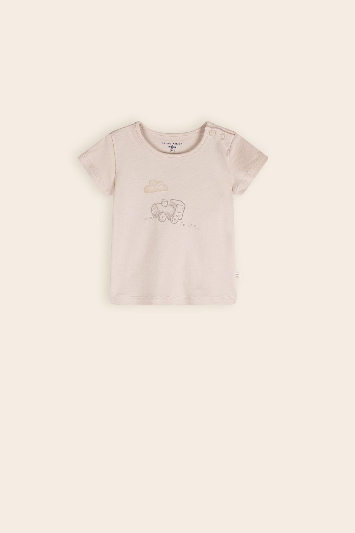 Kai Tshirt met Print Oatmeal