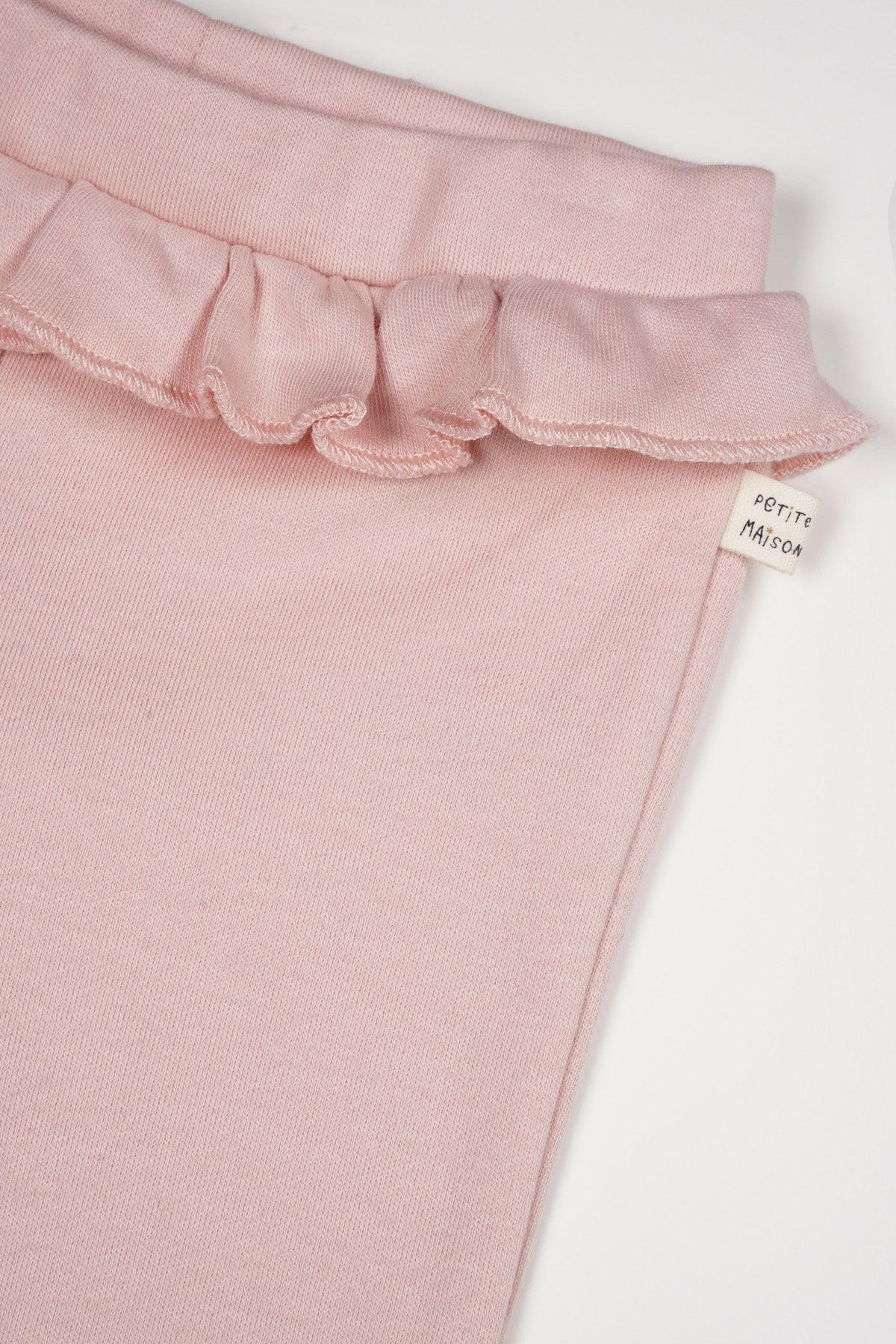 Skyler Jersey Pants with Ruffle Pastel Pink