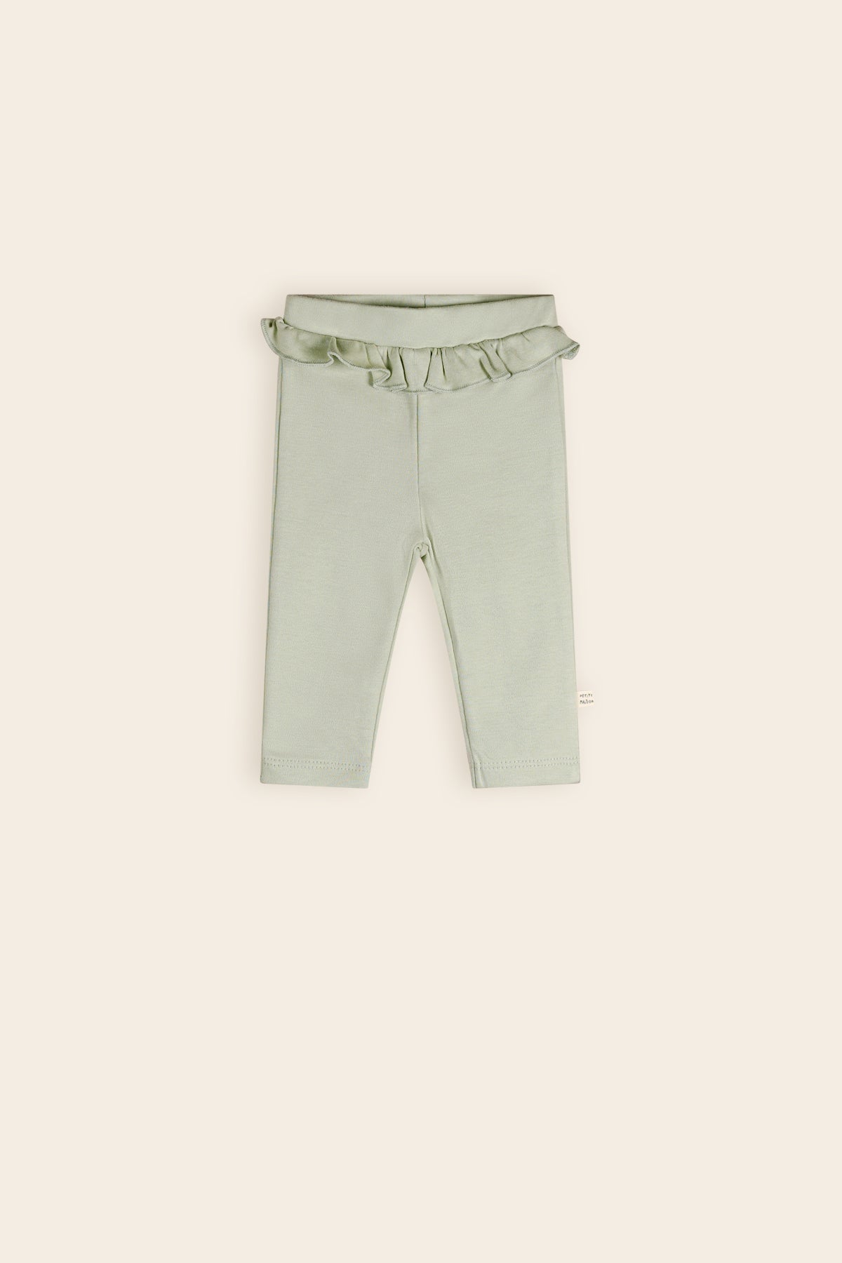 Skyler Jersey Broek met Ruffle Sea Foam