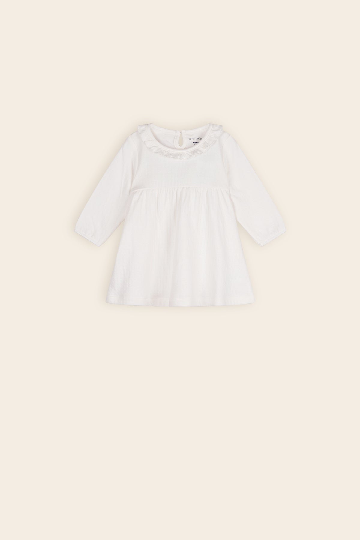 Max Jurk met Ruffle detail Natural White