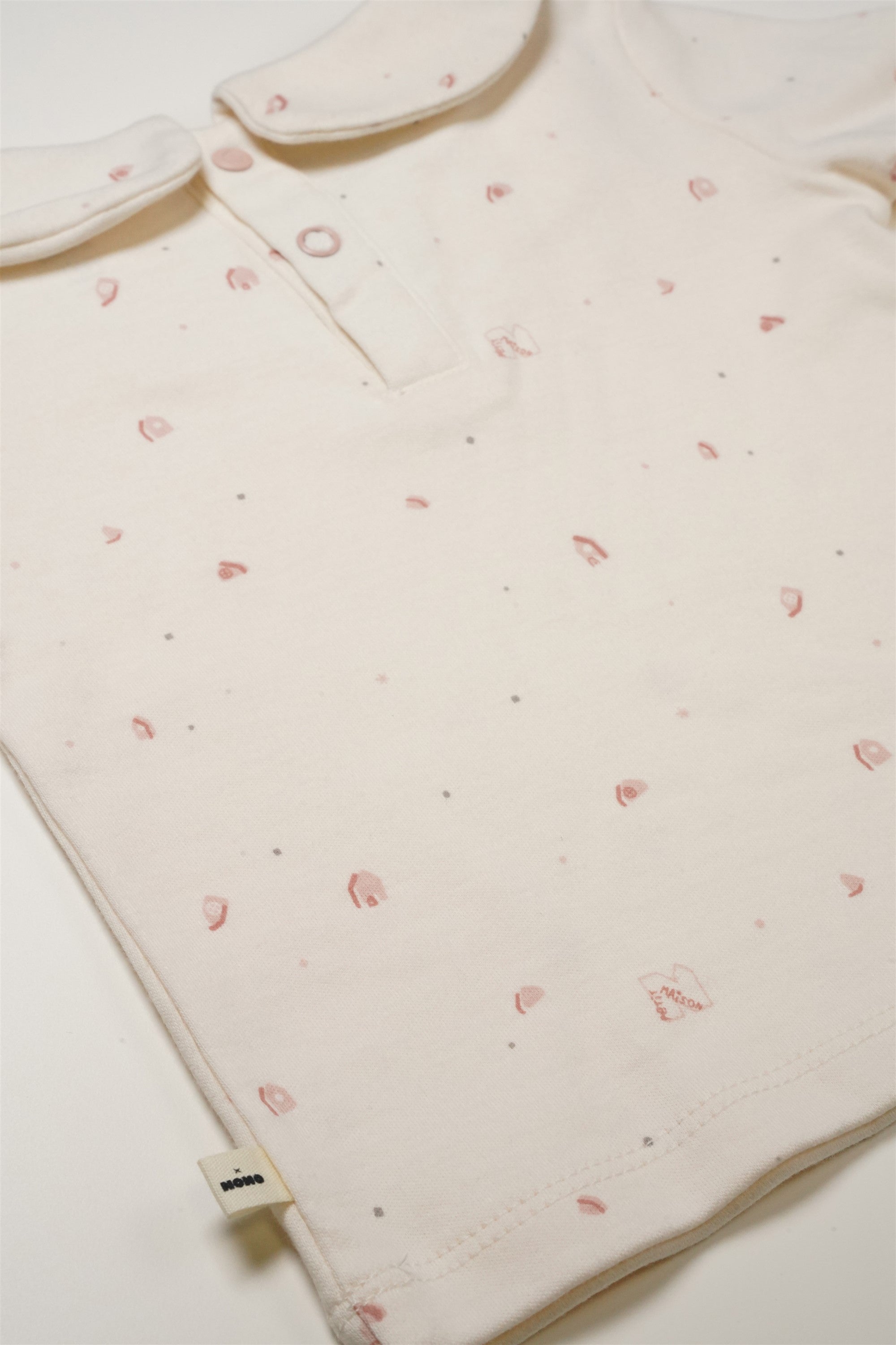 Baby Tshirt Ronde Kraag Roze Print