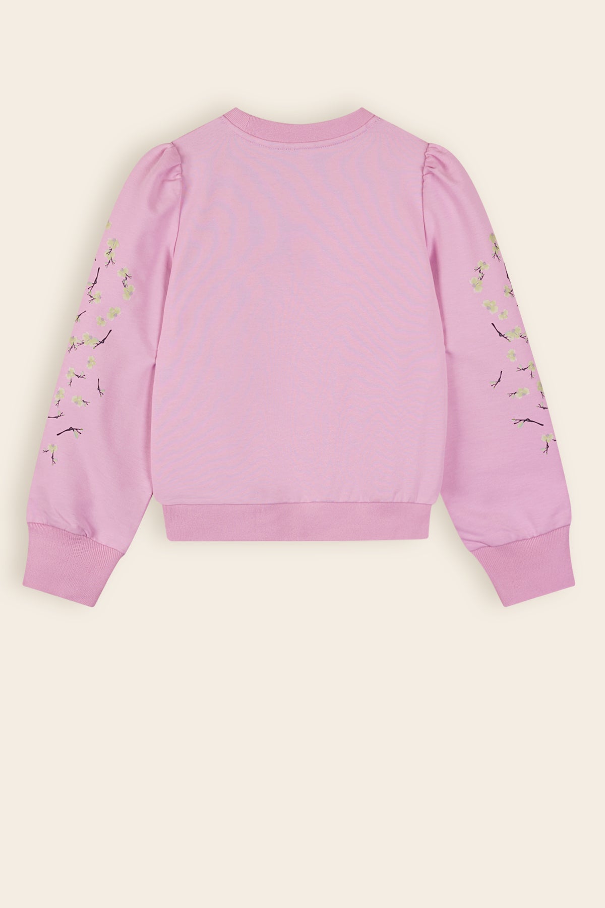 Kulet Sweater Print op Mouw Roze