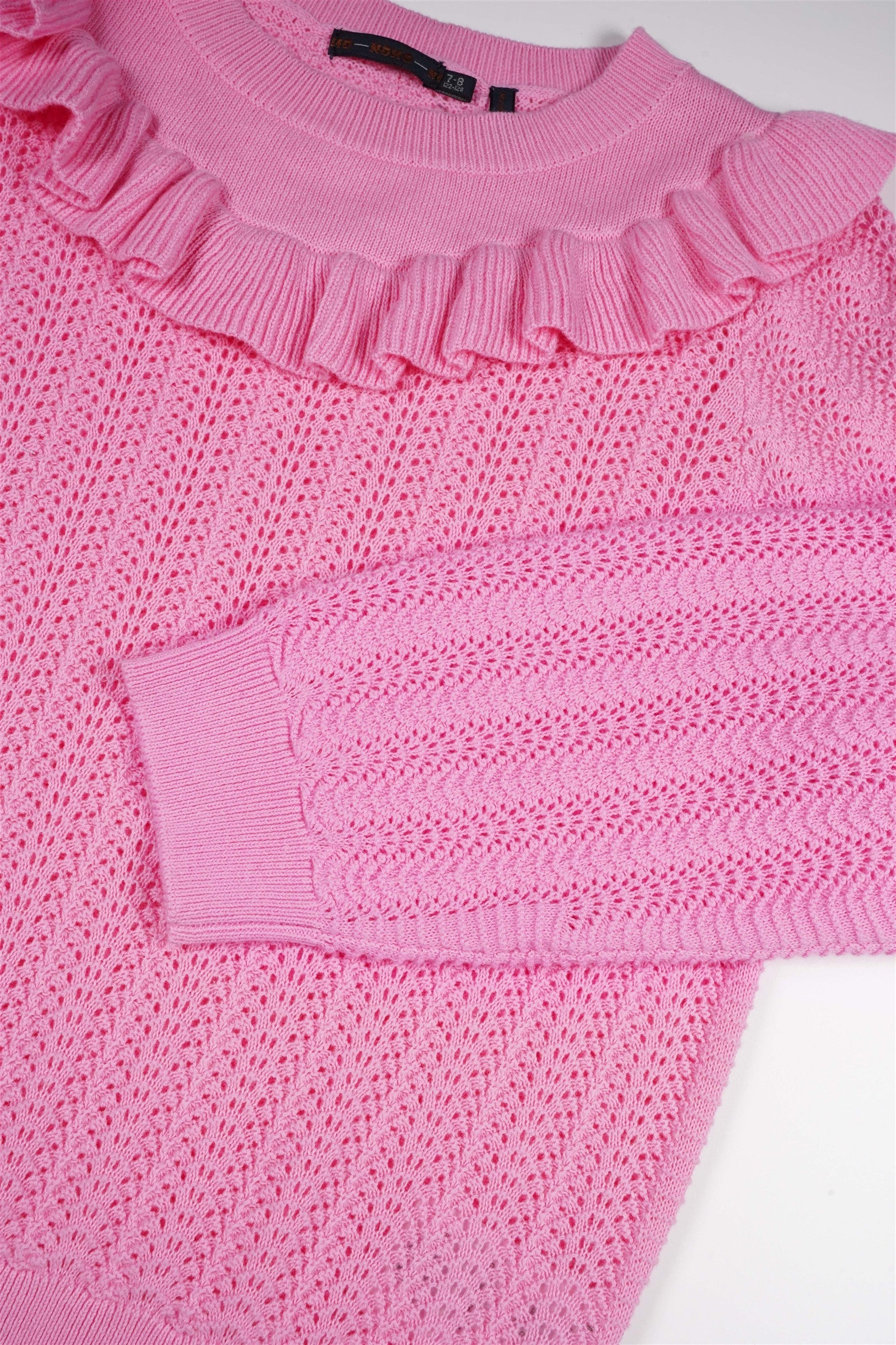 Kerala Ajour Knitted Sweater Pink