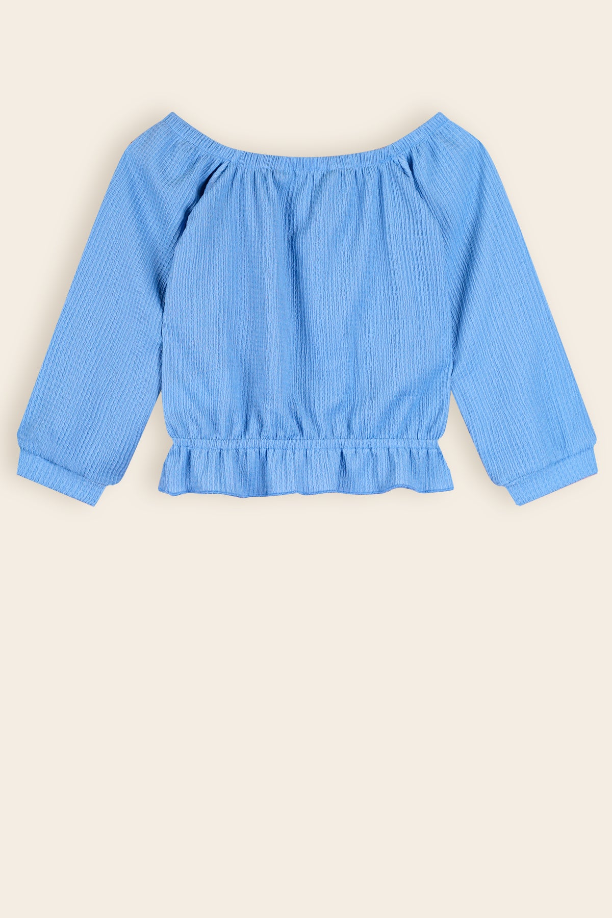 Knew Boat Neck Jersey Top Blue