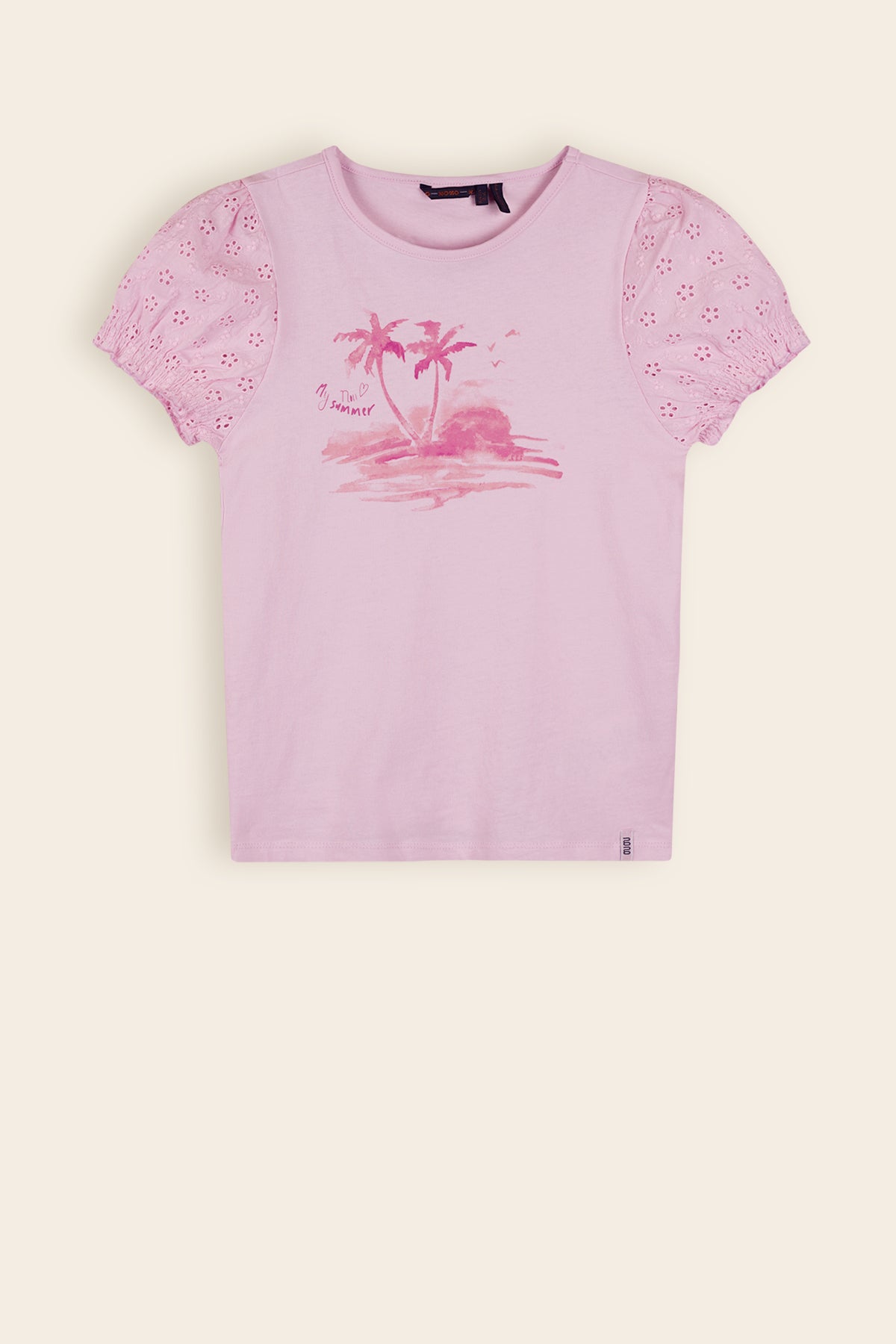 Kantal T-Shirt Pofmouw Roze