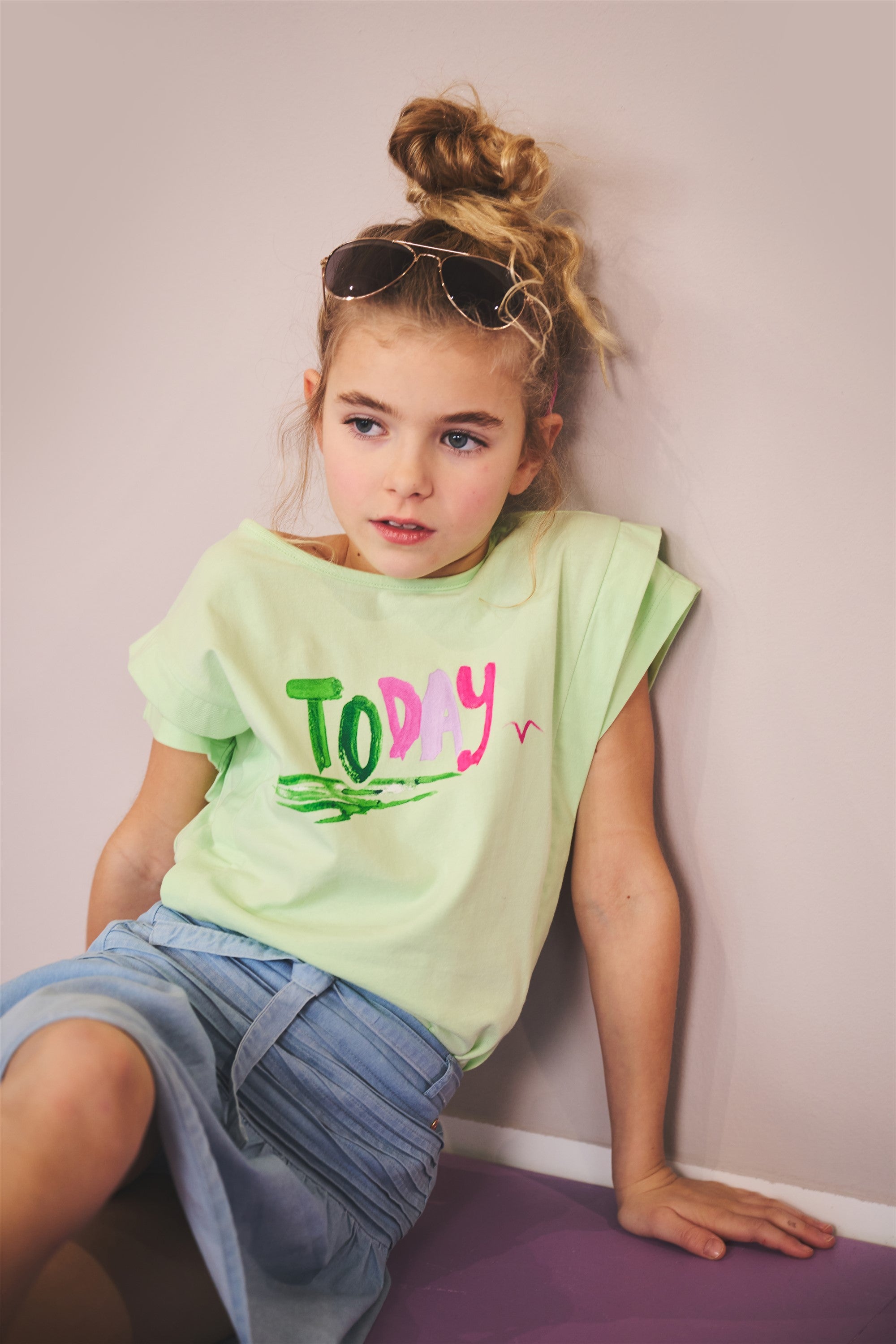 Kiam T-Shirt Today Print Groen