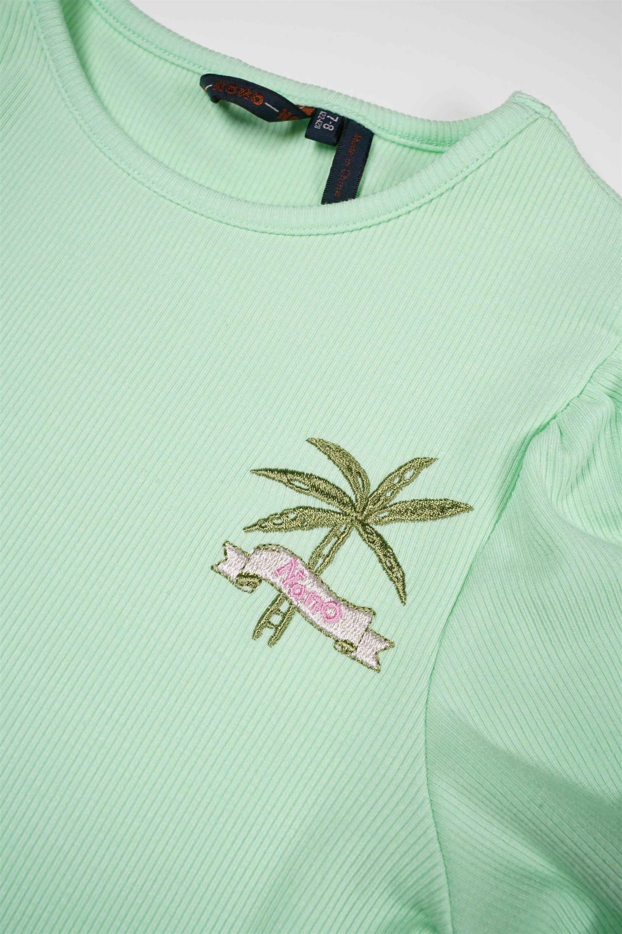 Komy Rib Jersey Button Tshirt Green