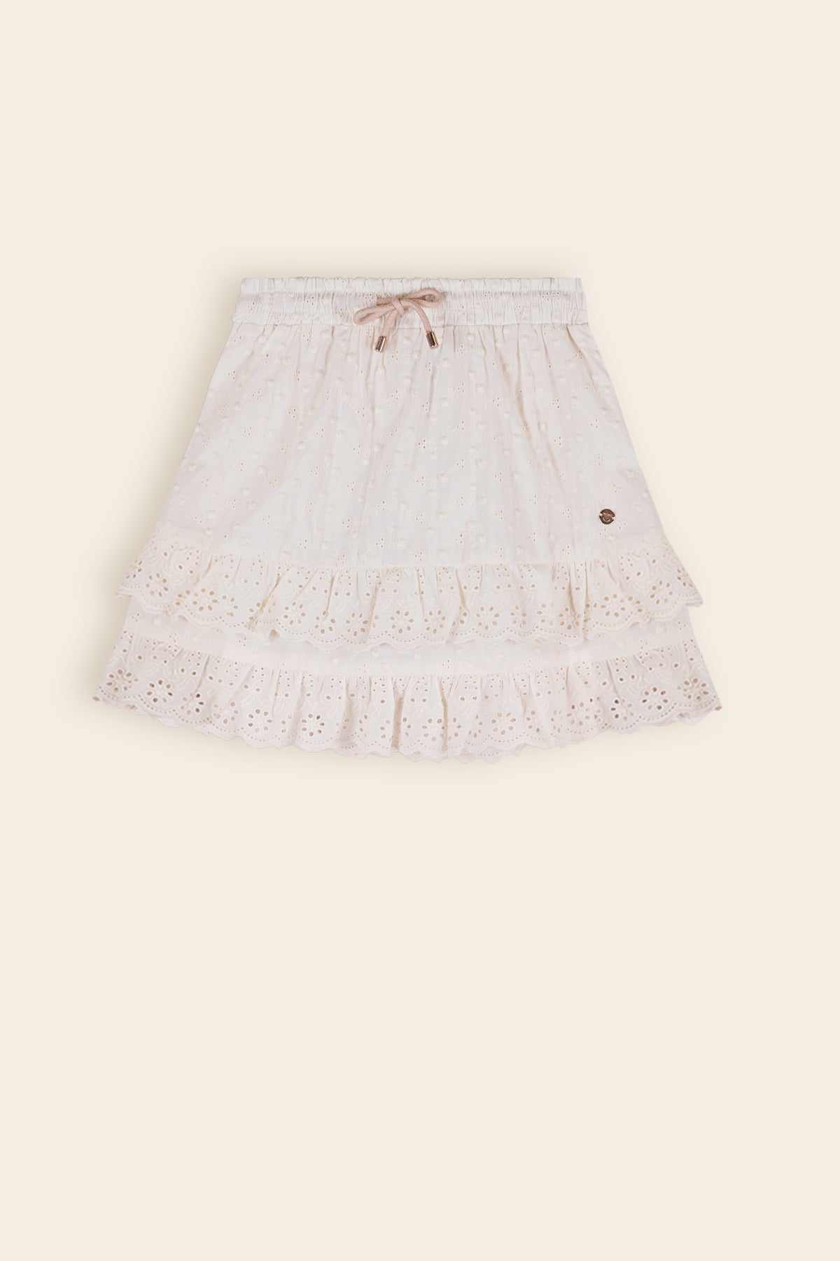 Niu Embroidery Anglaise Skirt Ivory