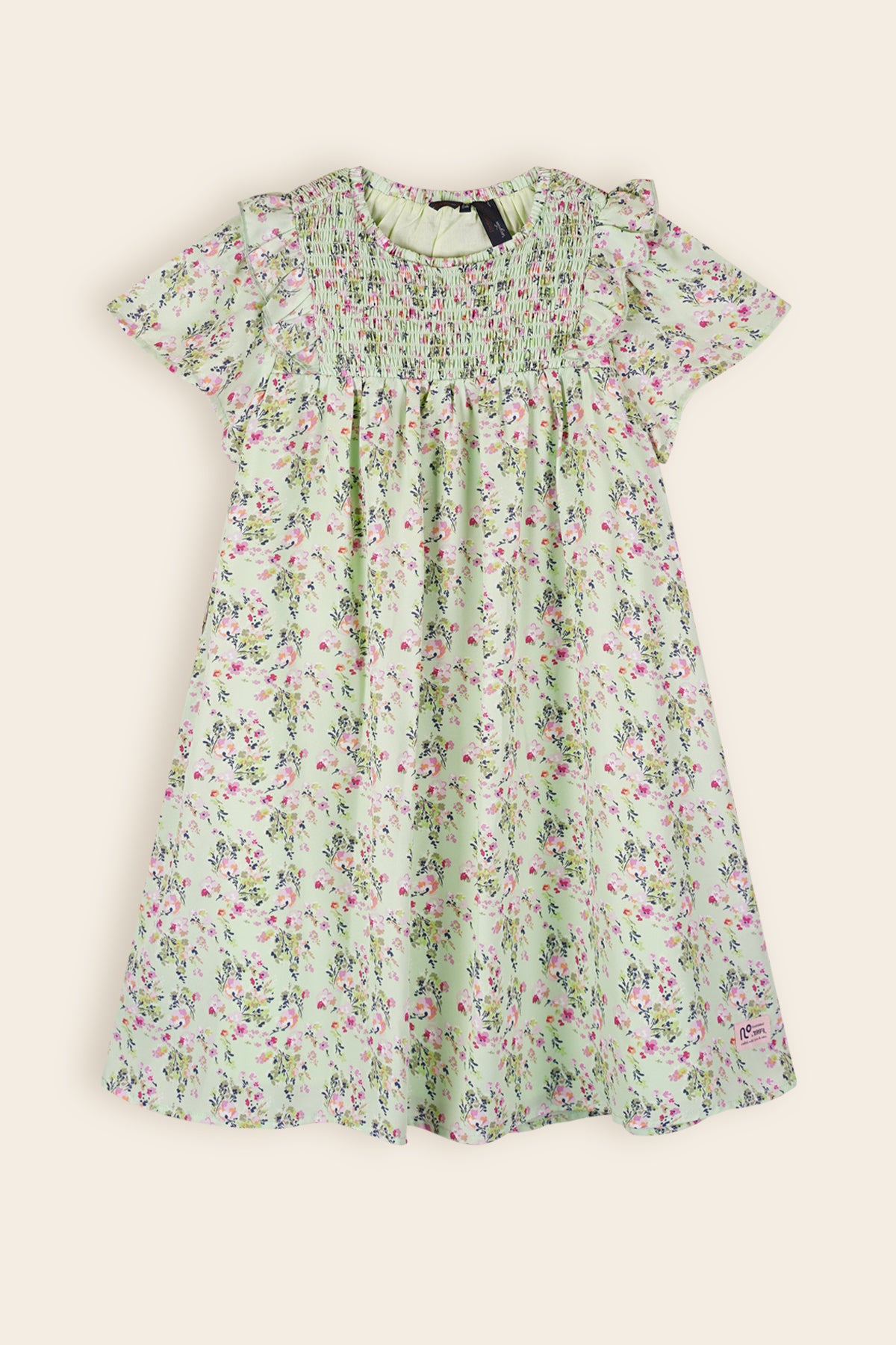 Moon Floral Dress Green