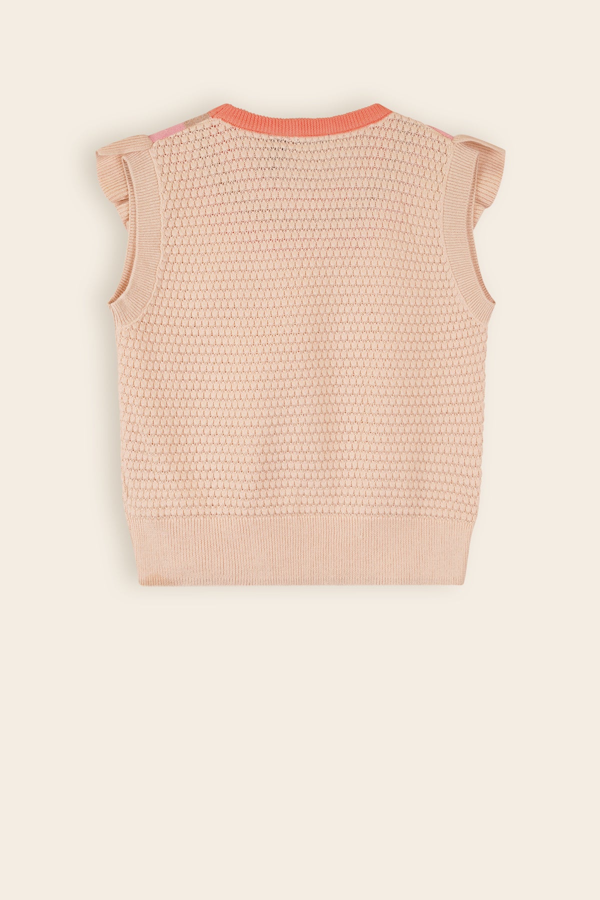 Key Knitted Sleeveless Top Ivory