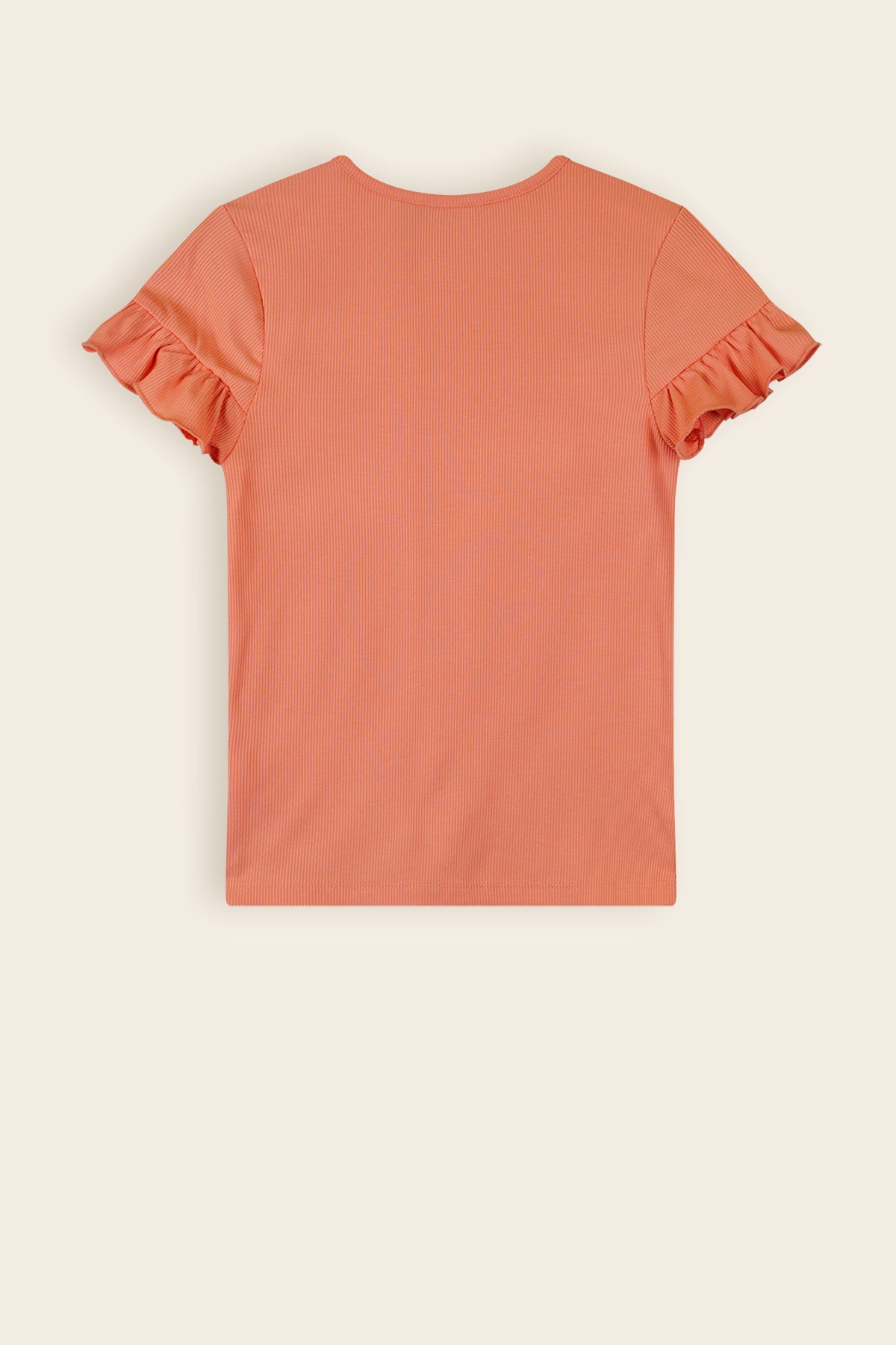 Kovan Rib Jersey Tshirt Koraal