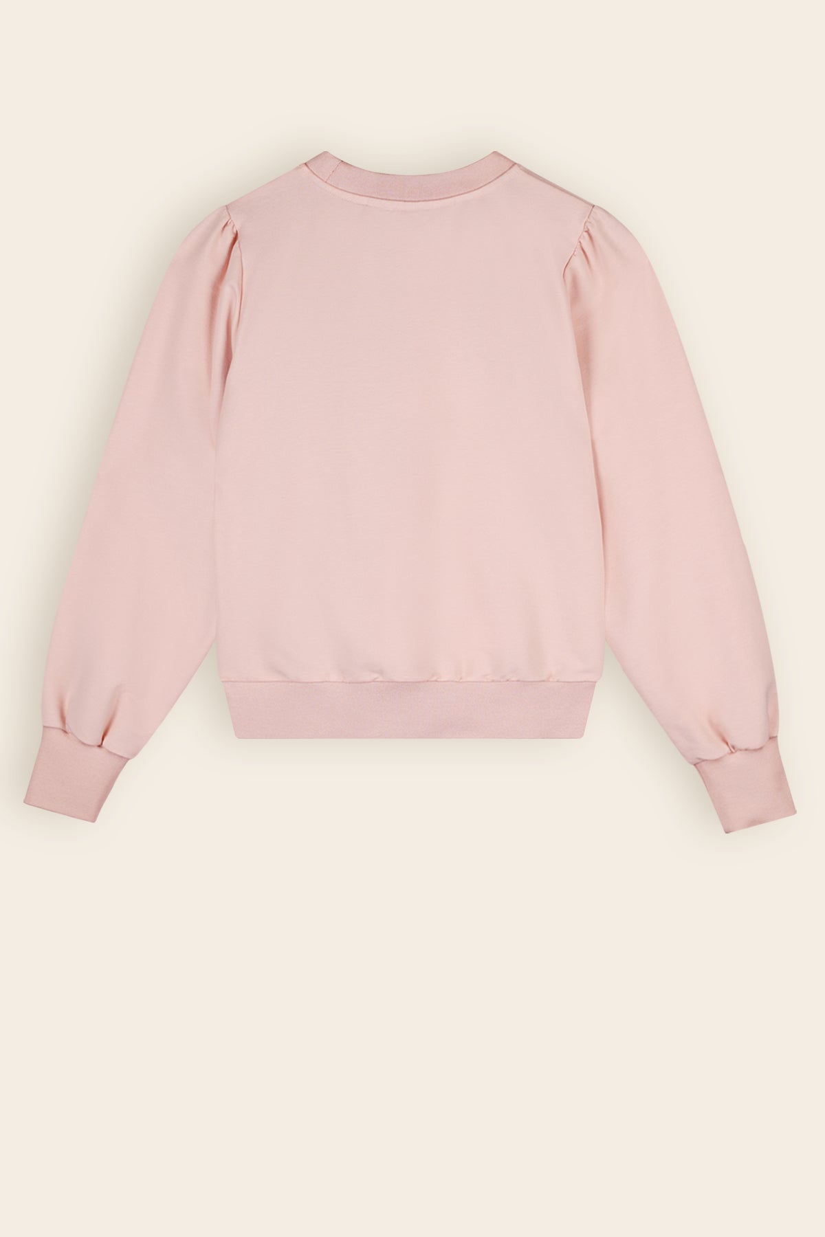 Kulet Sweater met Pofmouwen Zacht Roze