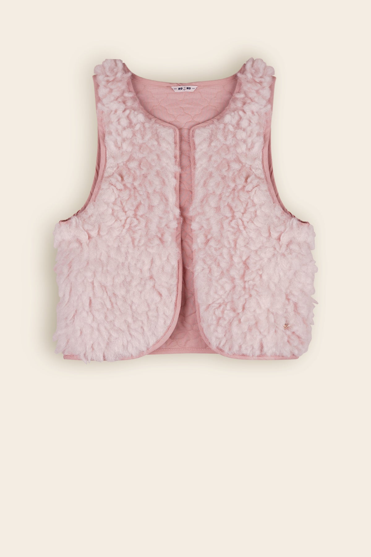 Katya Fluffy Reversible Gilet Oud Roze