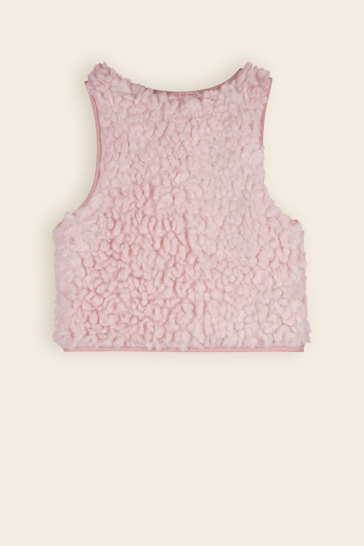 Katya Fluffy Reversible Gilet Oud Roze