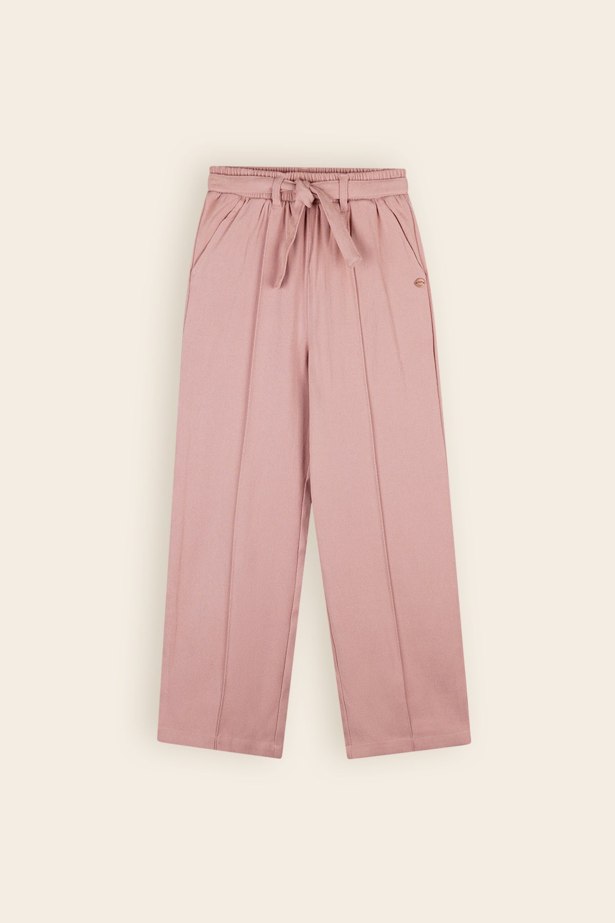 Sayla Twill Palazzo Broek Oud Roze