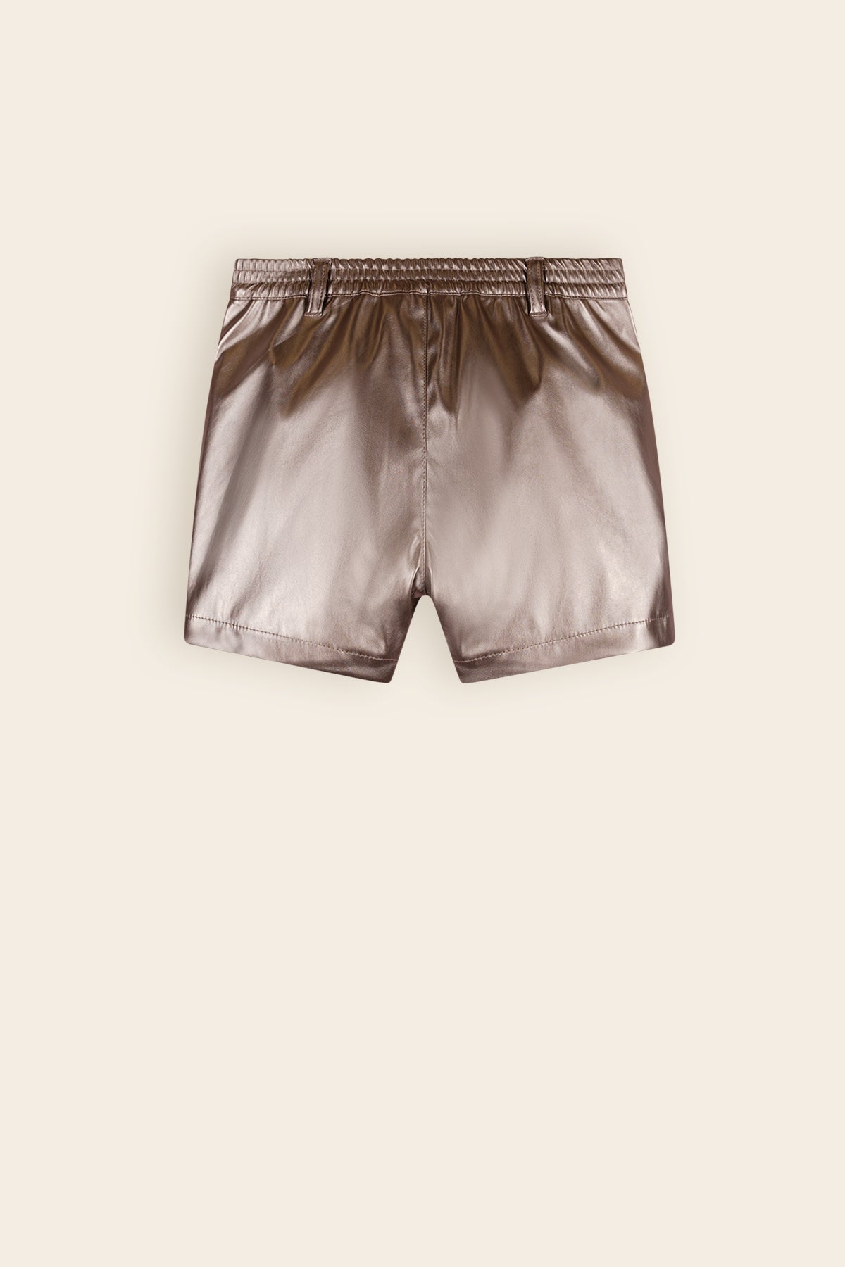 Simona Faux Leather Skort Bronze