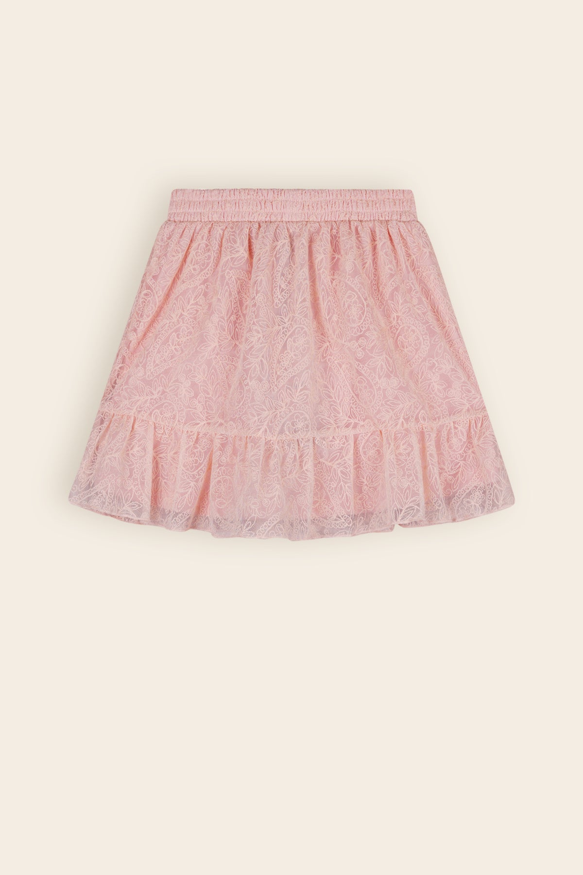 Ninay Geborduurde Mesh Rok Oud Roze