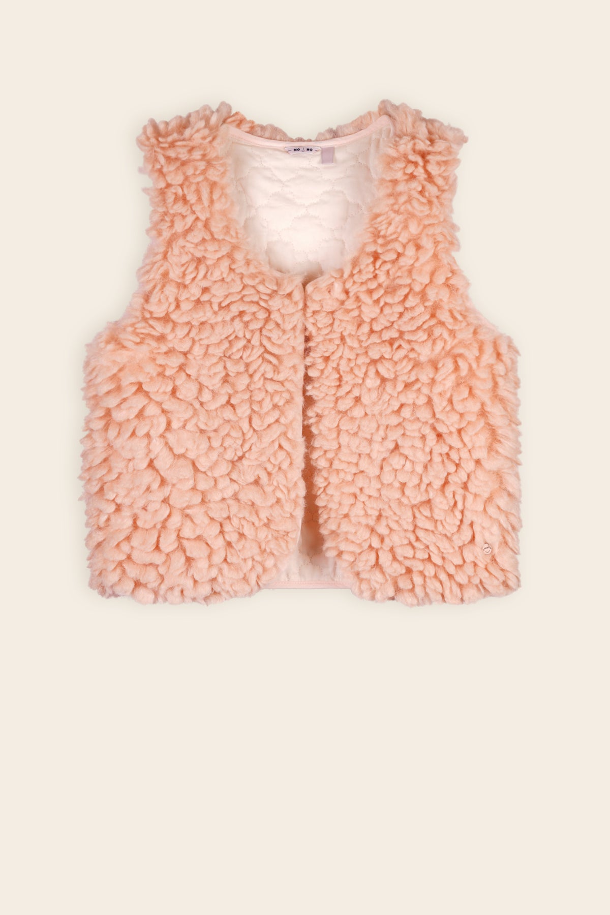 Katya Fluffy Reversible Gilet Soft Pink