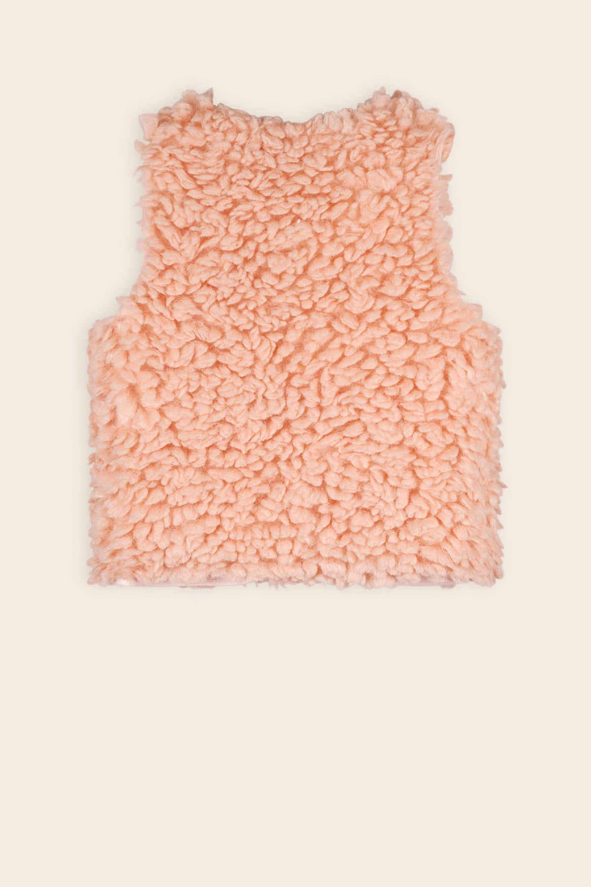 Katya Fluffy Reversible Gilet Soft Pink