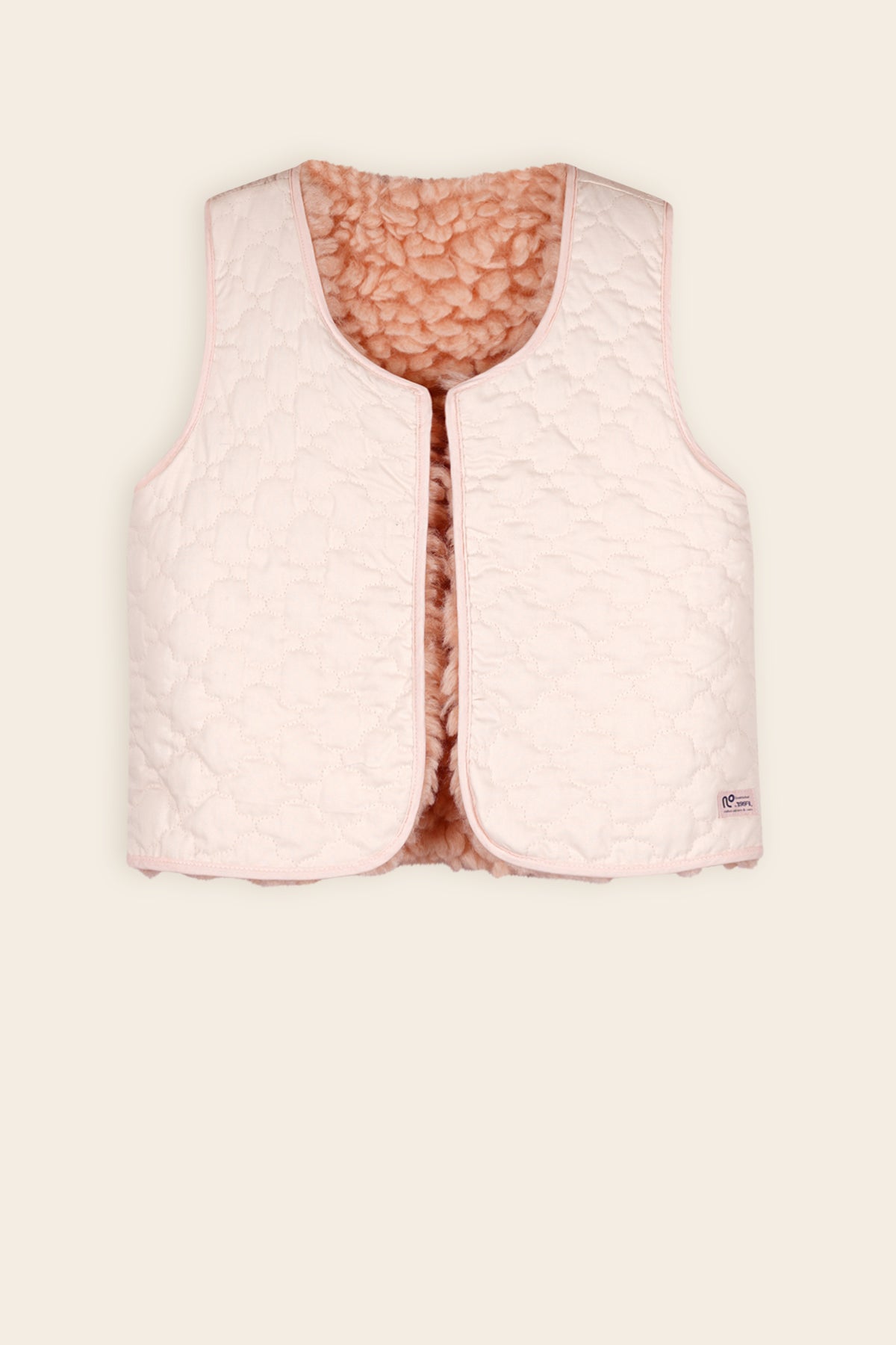 Katya Fluffy Reversible Gilet Soft Pink