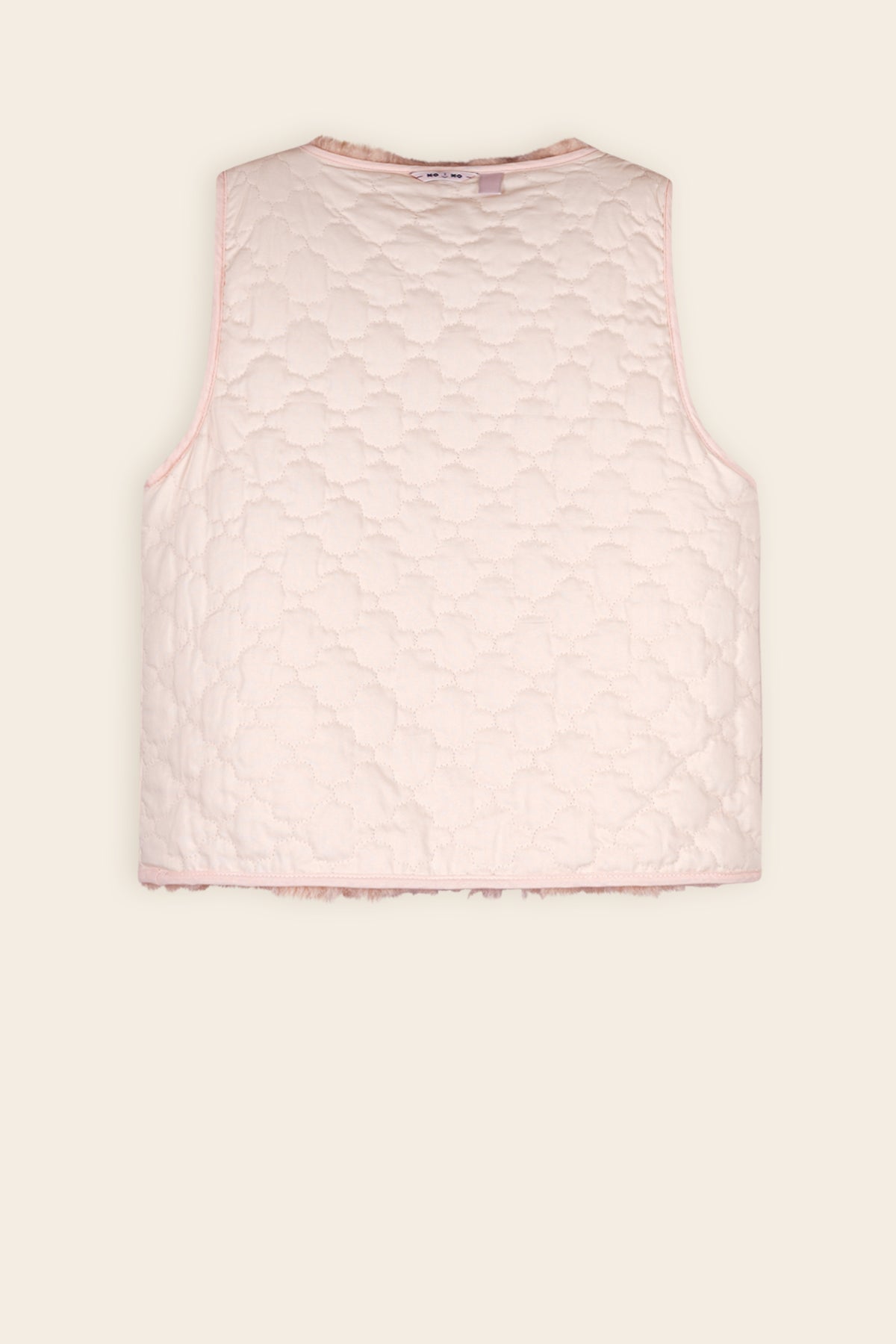 Katya Fluffy Reversible Gilet Soft Pink