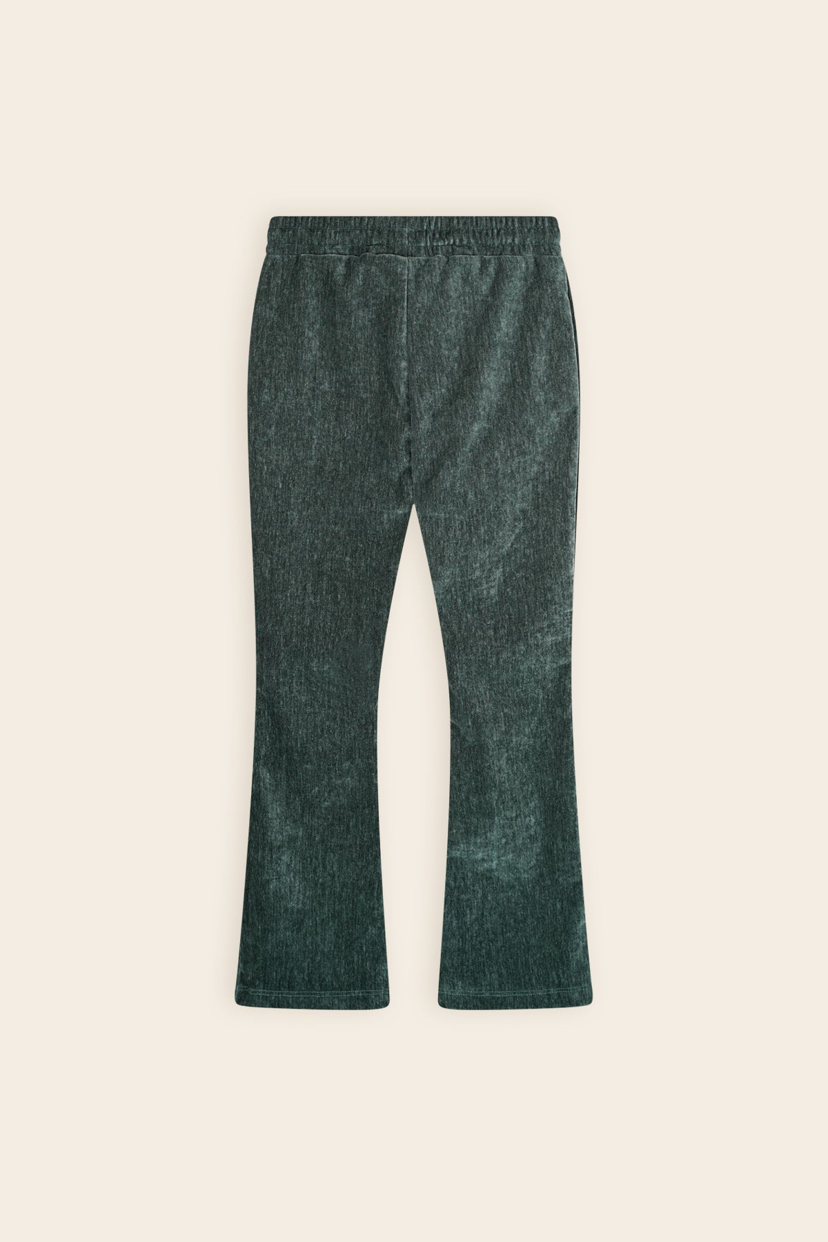 Sady Velvet Stretch Flared Pants Green