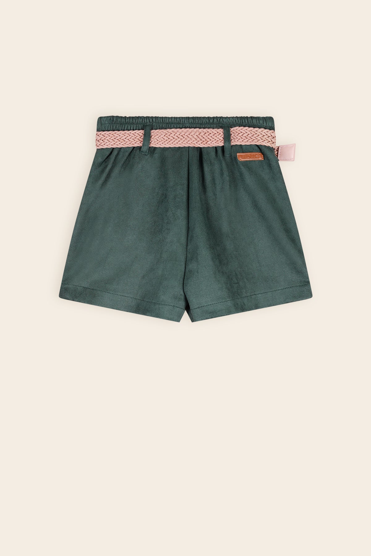 Sella Suede Skort with Belt Green