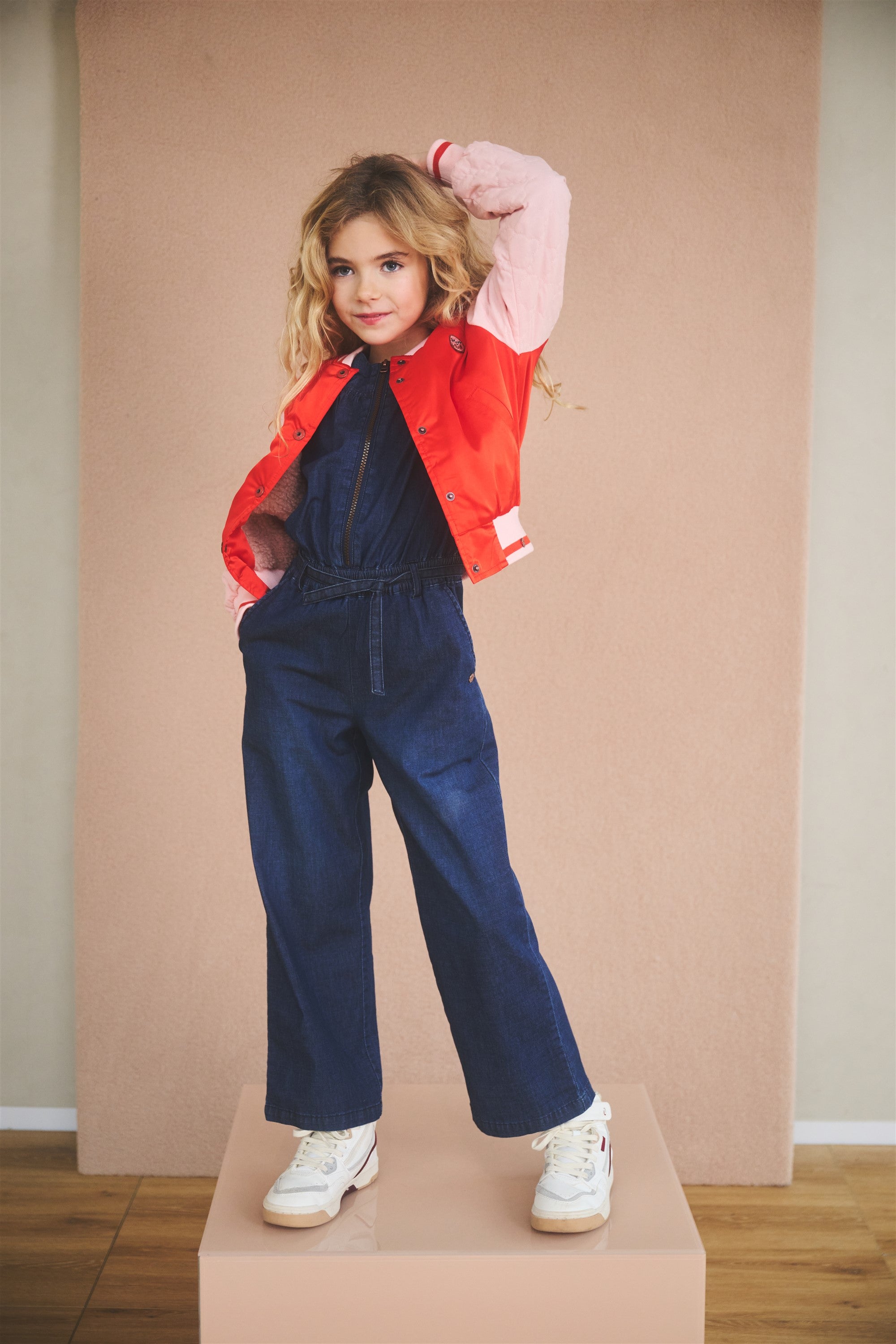 Sasal Light Weight Denim Jumpsuit Navy