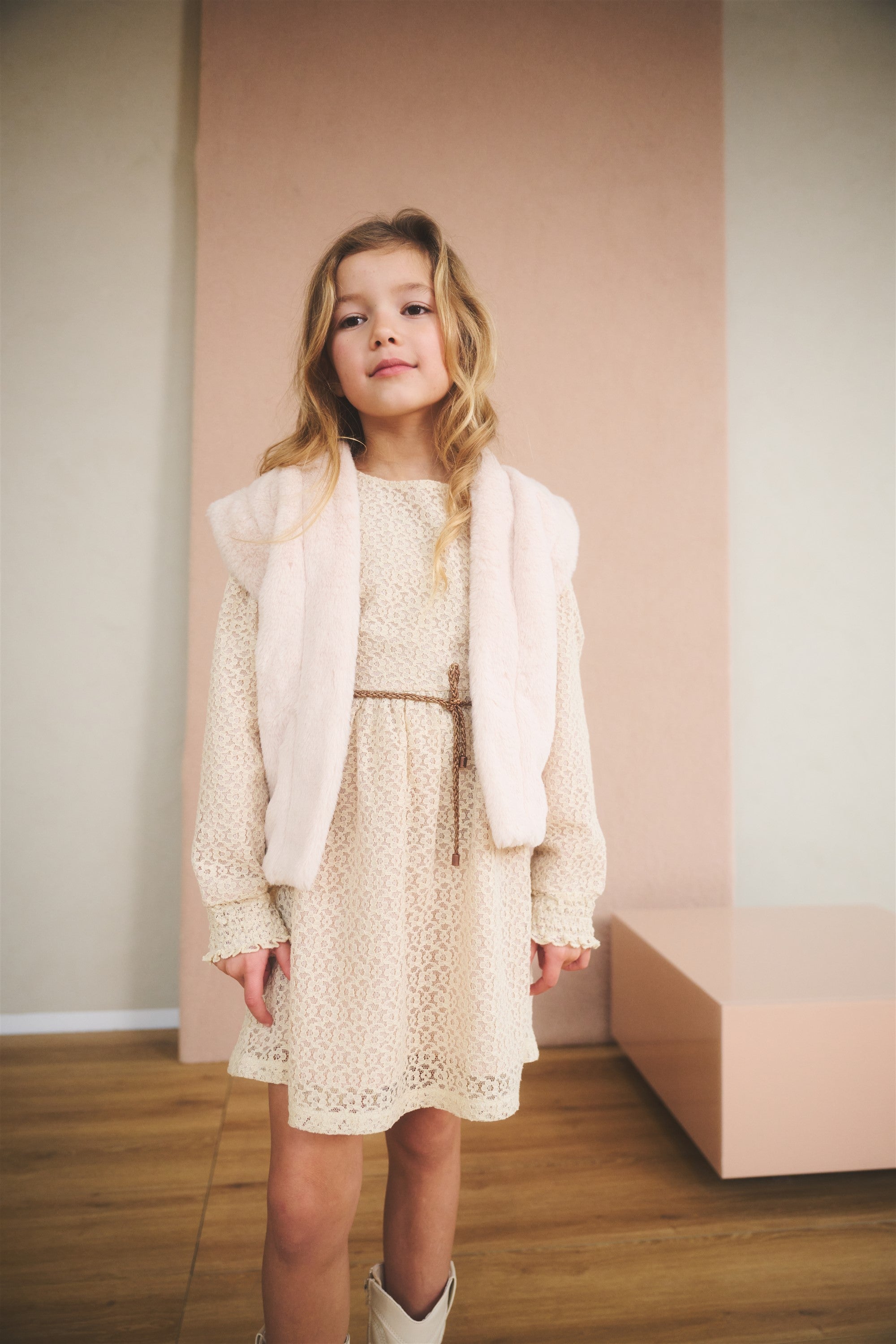 Milly Kanten Jurk Ivoor Nono Kidswear - Main Image