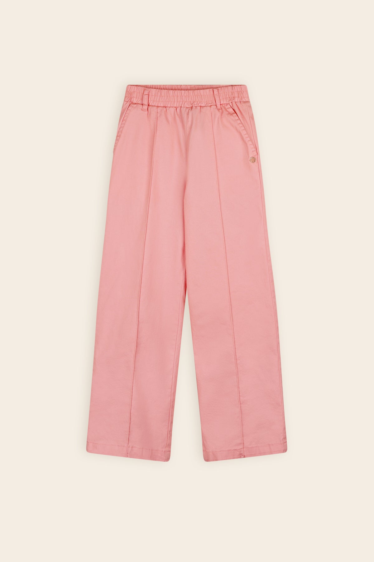 Sayla Palazzo Stretch Twill Broek Rose