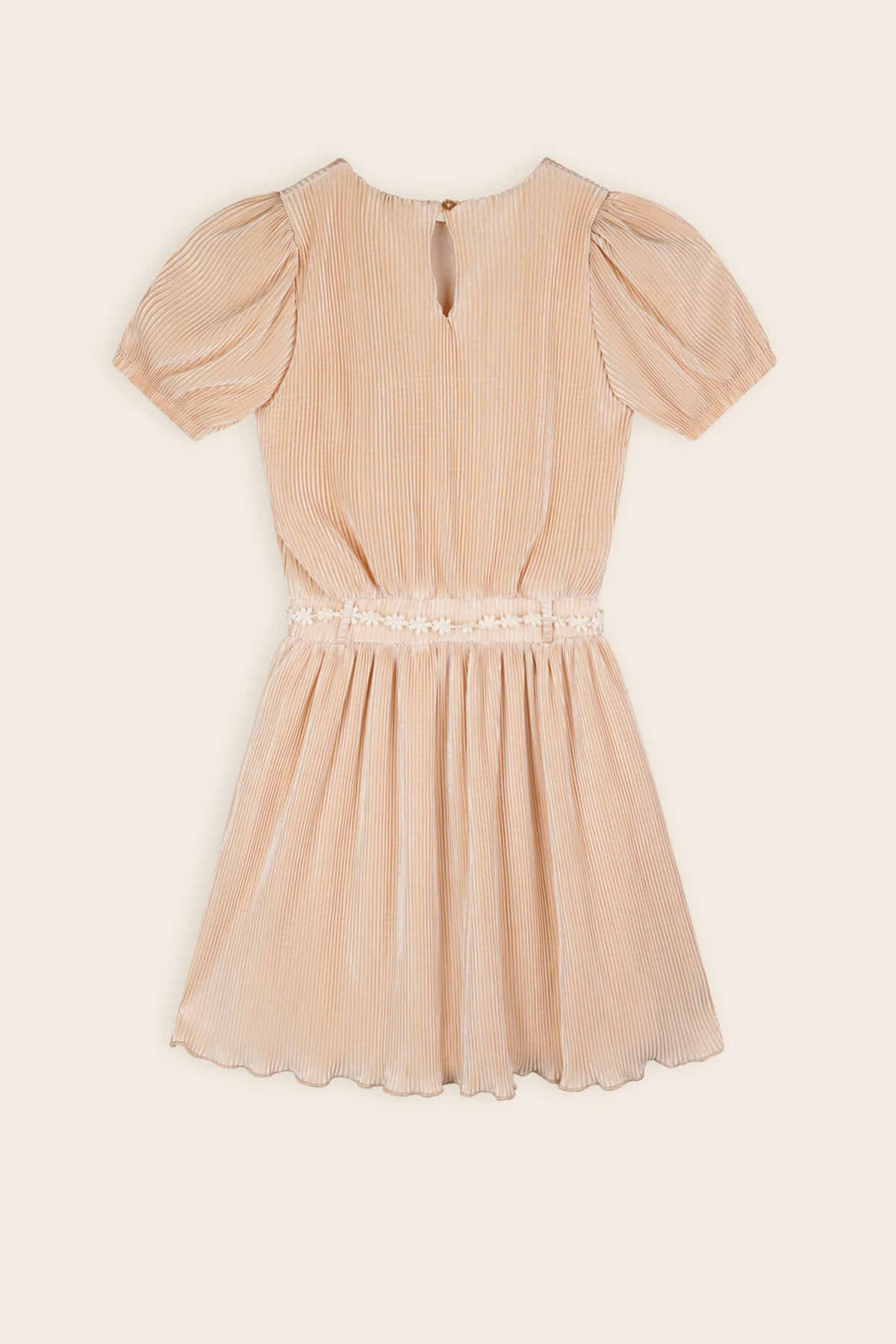 Merel Plissee Jurk Zand