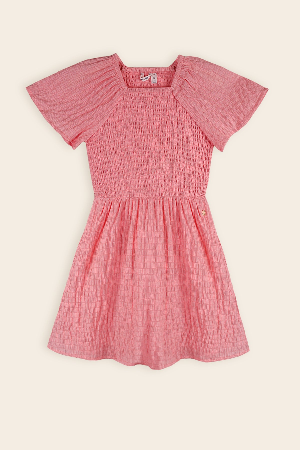 Malia Seersucker Jurk Rose