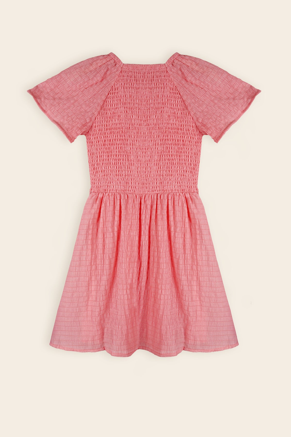 Malia Seersucker Jurk Rose