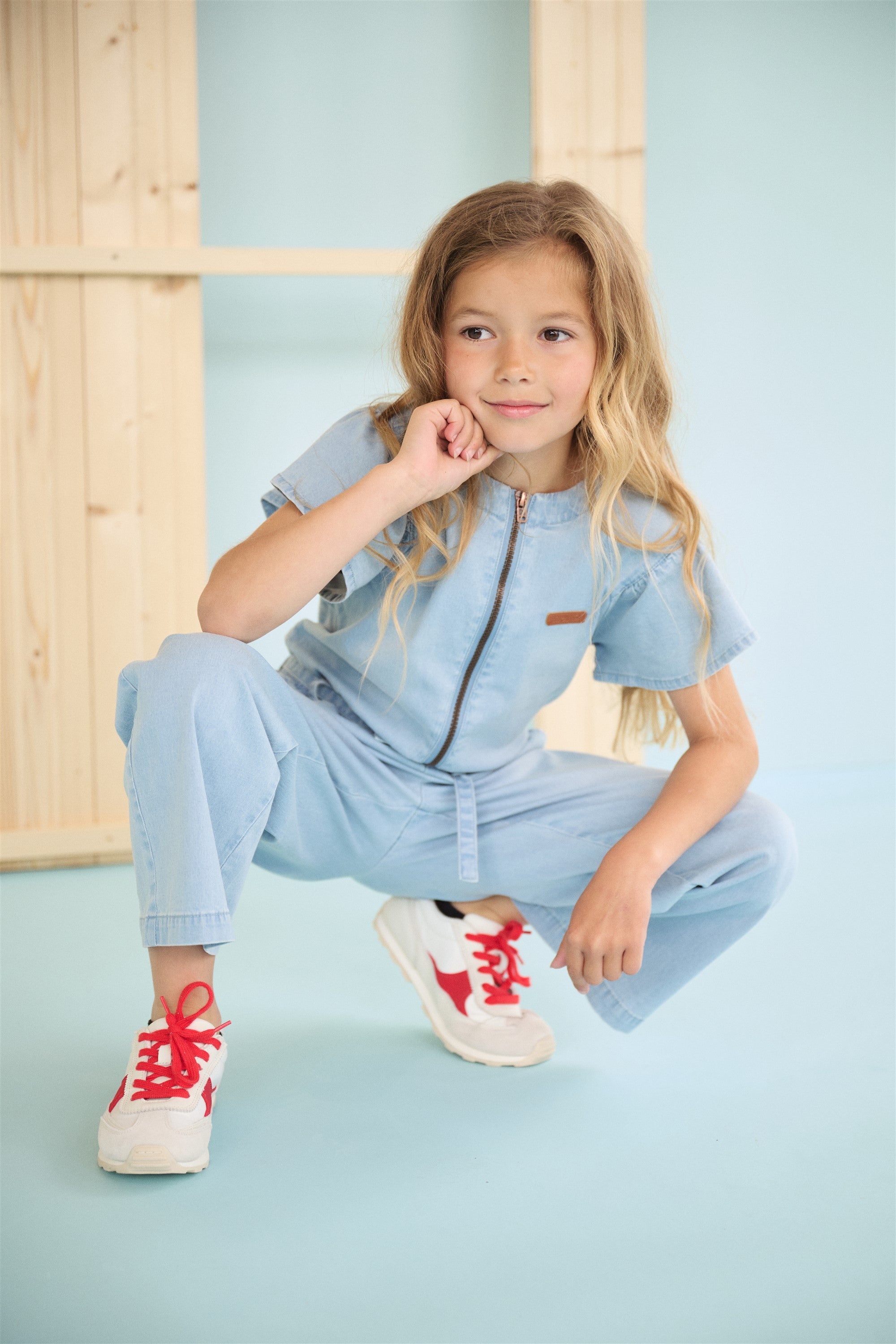 Sammy Jumpsuit Denim Blauw