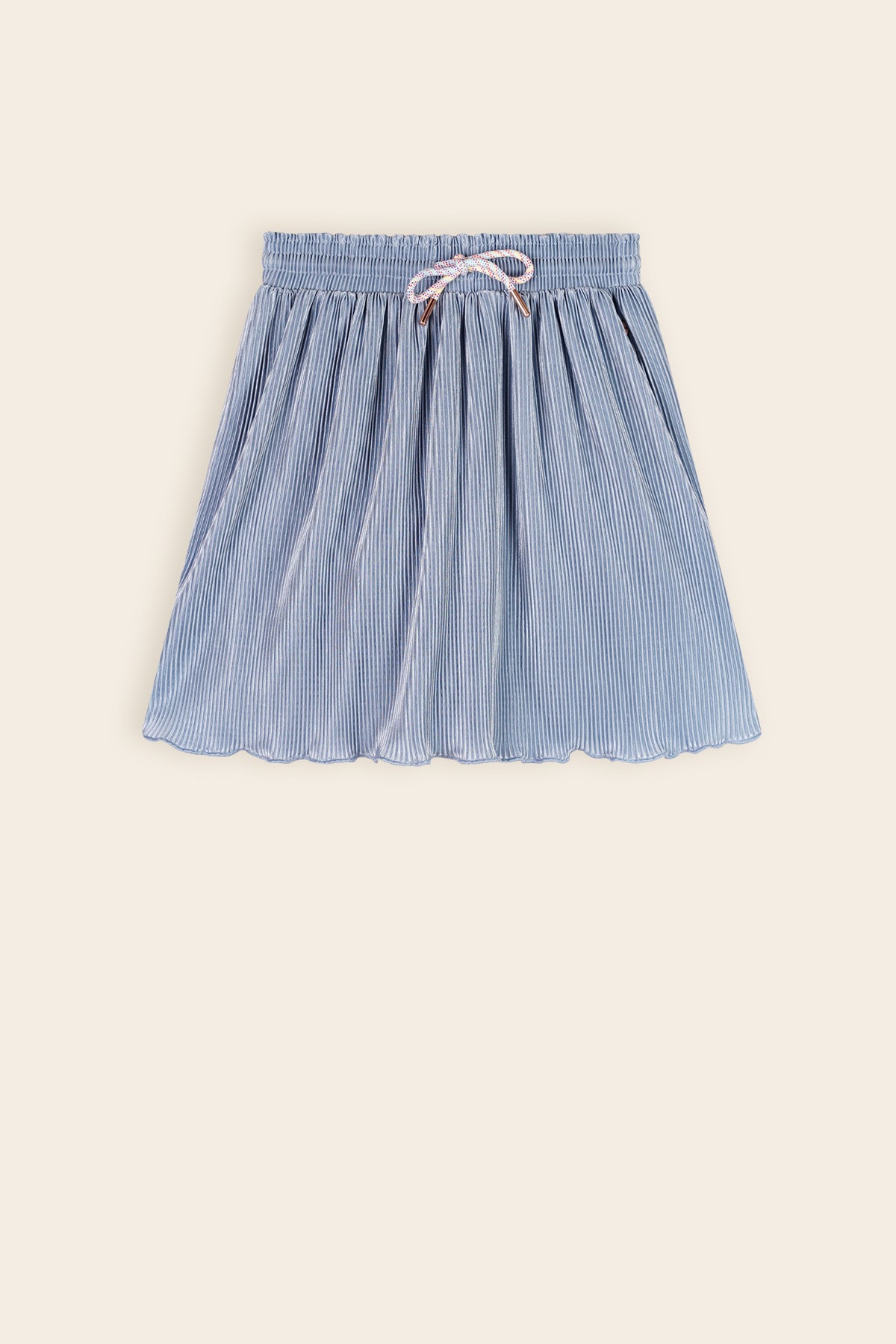 Norah Plissee Rok Vintage Denim Blauw