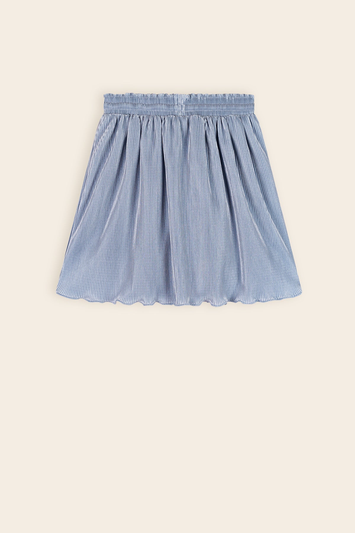 Norah Plissee Rok Vintage Denim Blauw