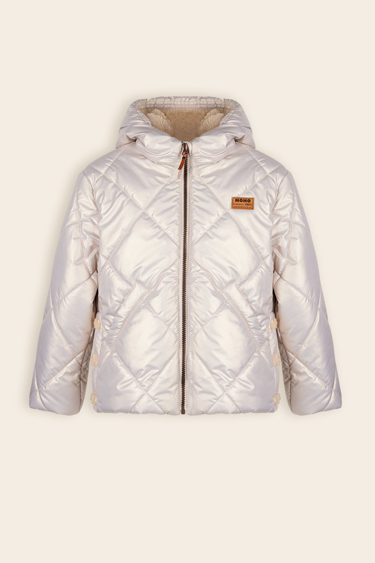 Button Winterjas Ivoor