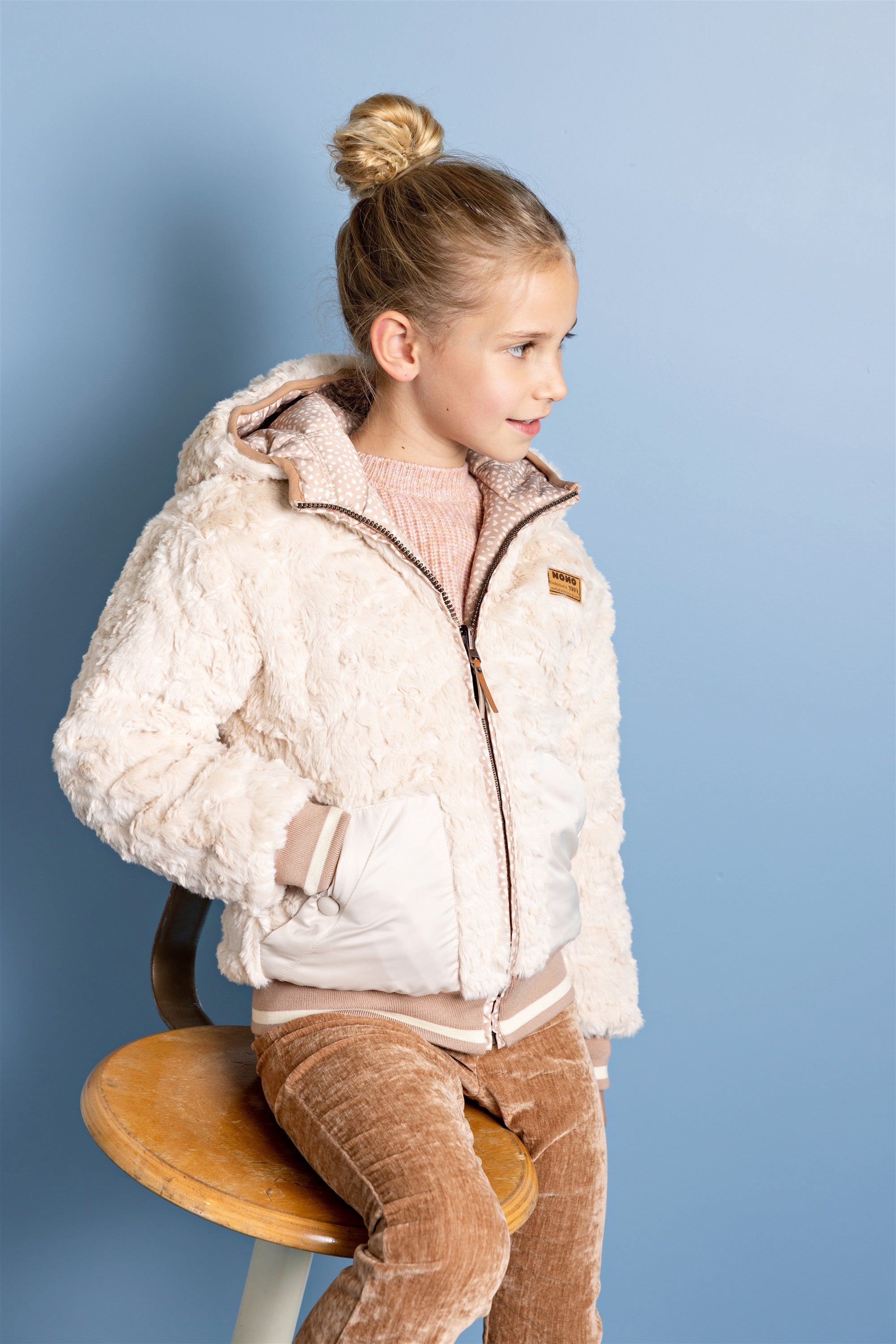 Bomby Reversible Winterjas Ivoor