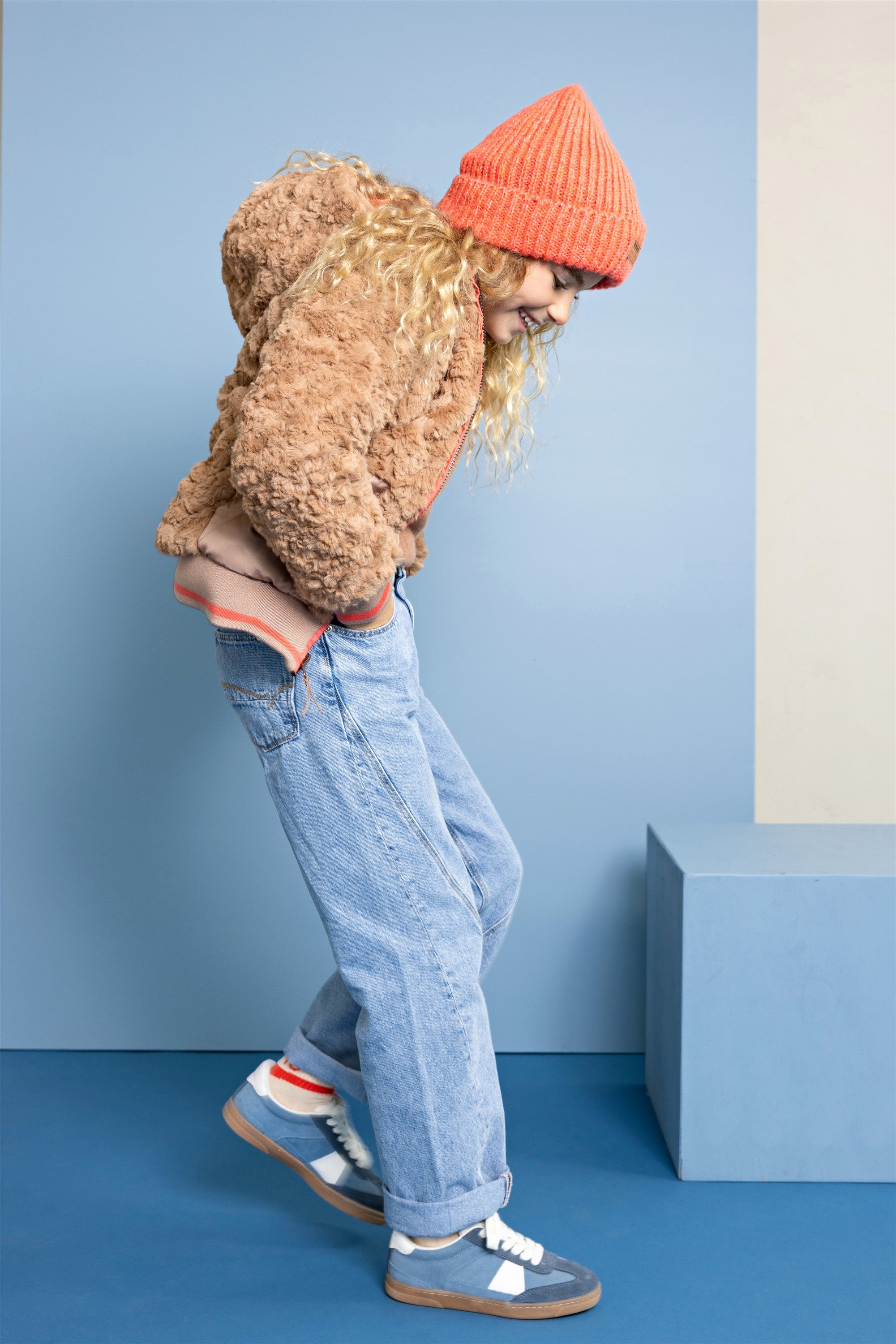 Bomby Reversible Winterjas Koraal